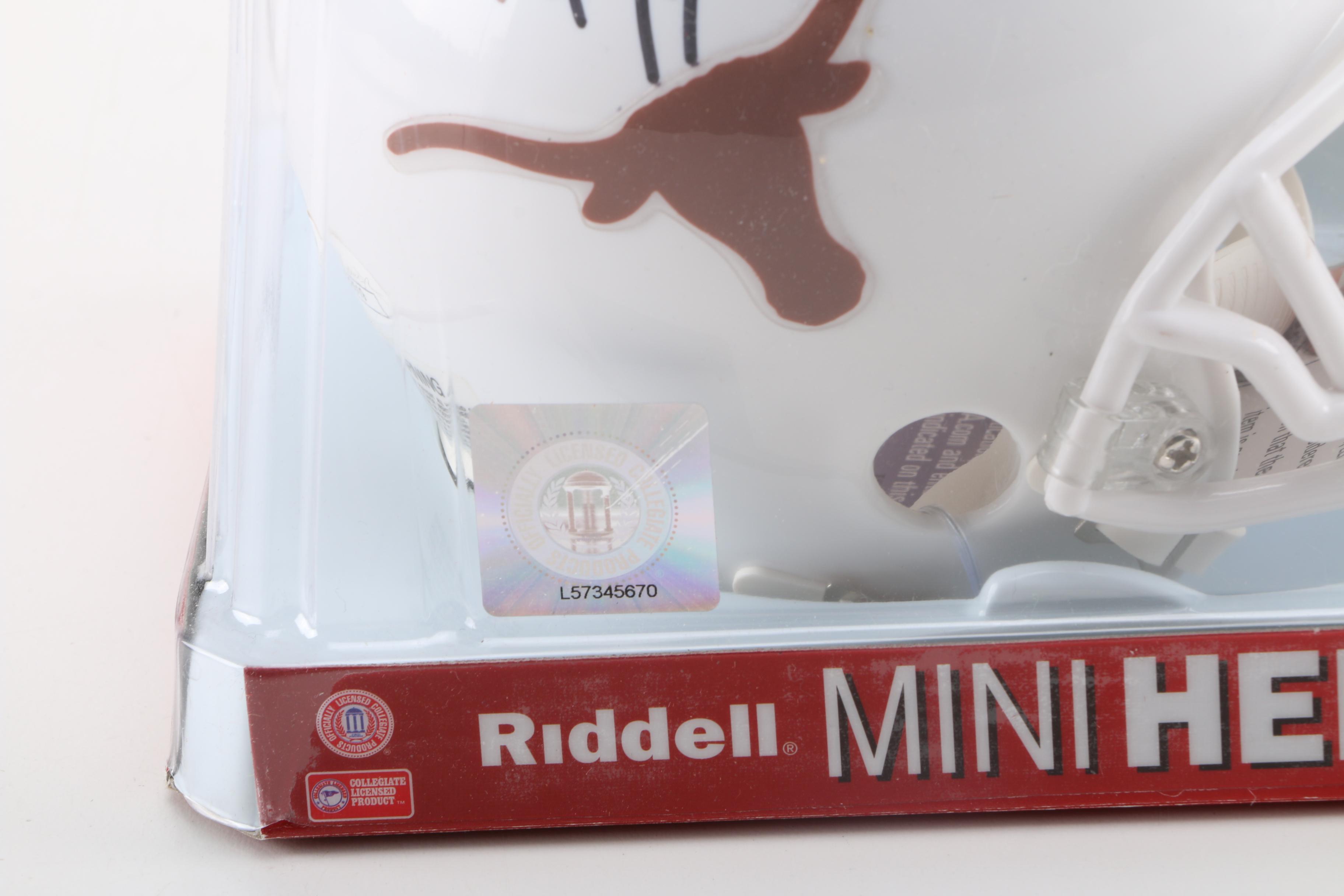 Earl Campbell Signed University of Texas Mini Helmet