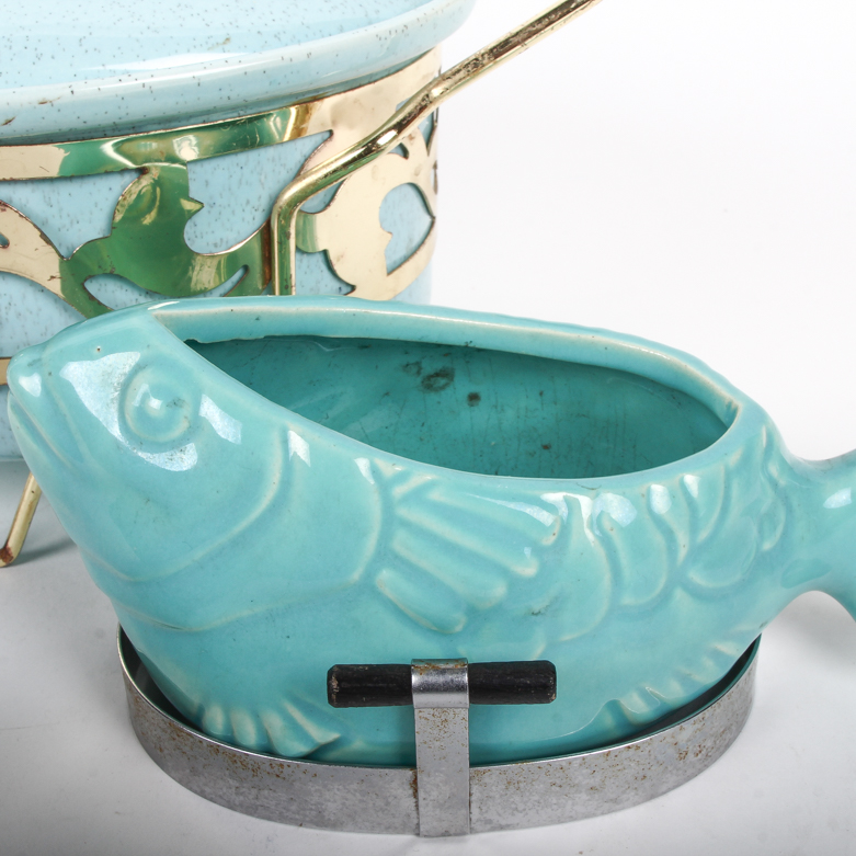 Pair of Bauer Pottery Casserole Serving Dishes