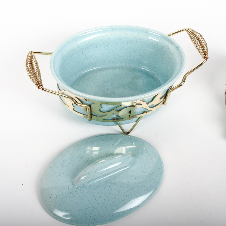 Pair of Bauer Pottery Casserole Serving Dishes