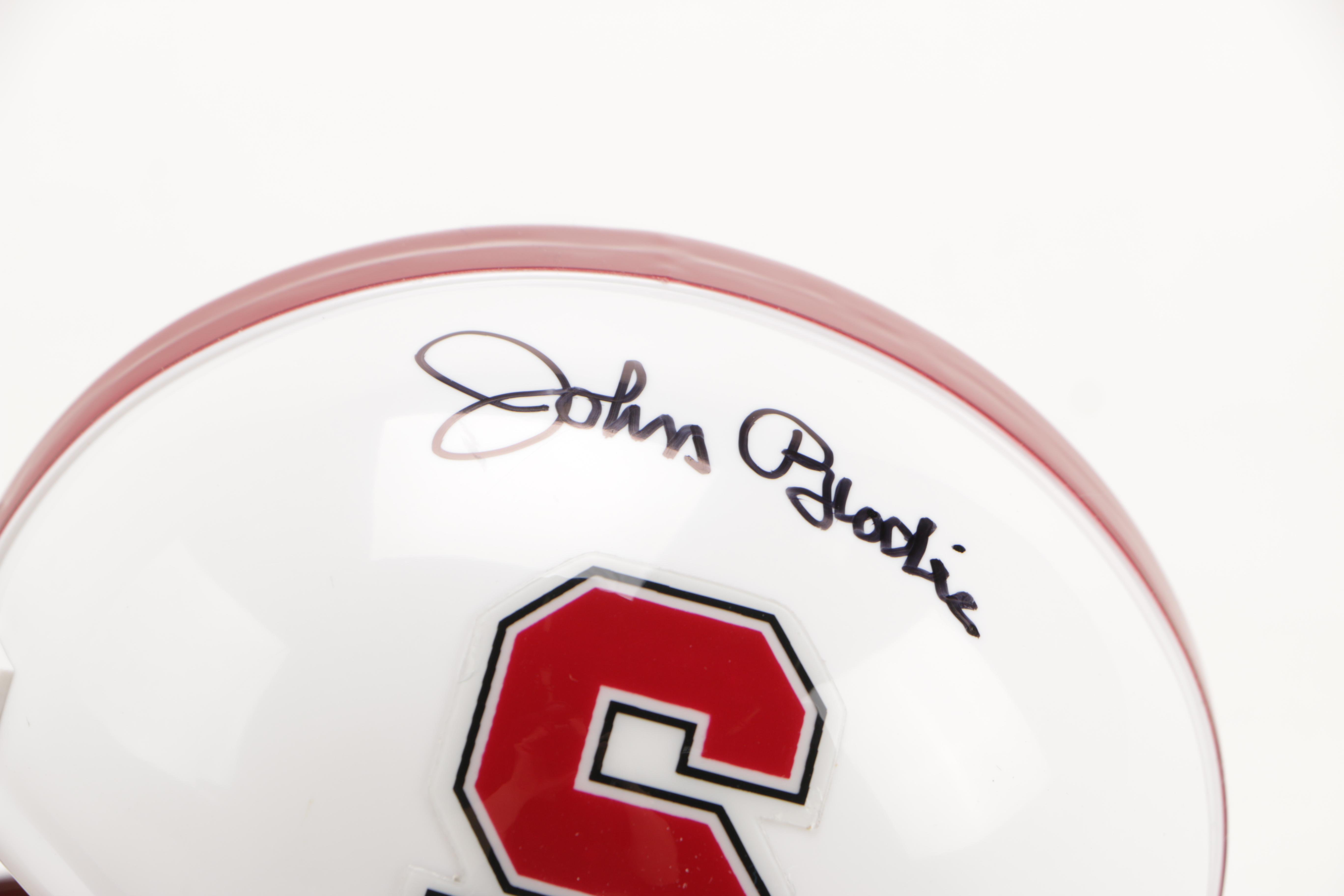 John Brodie Signed Stanford Cardinals Mini Helmet