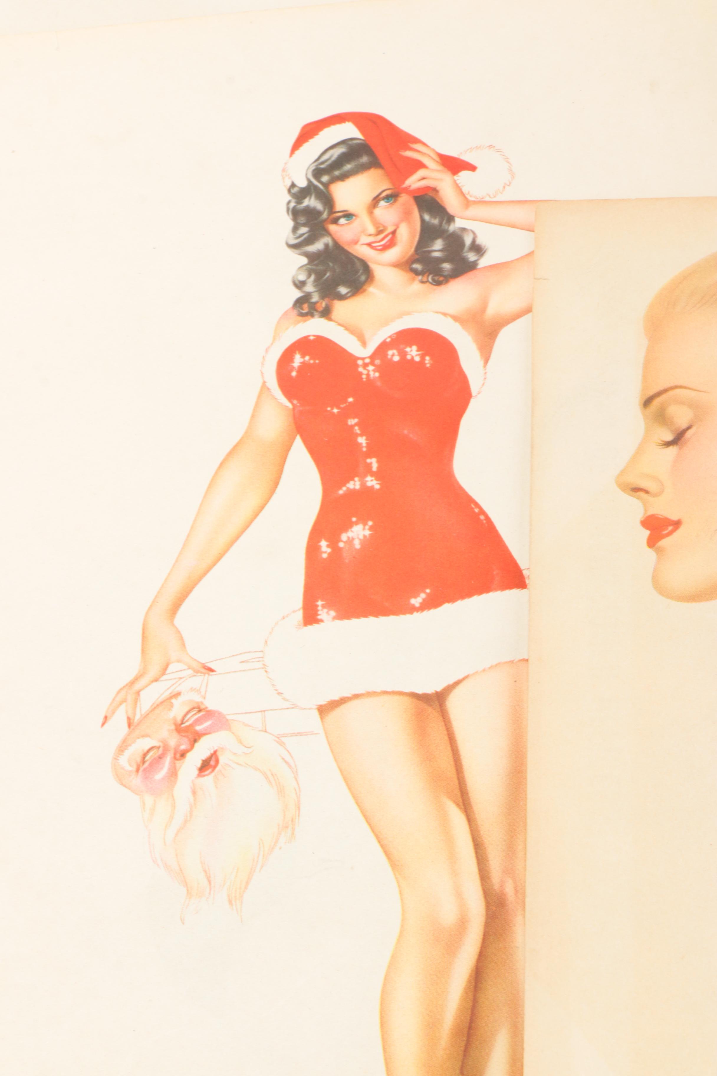 1940s Pin-Up "Esquire Girl" Calendars and "Varga Girl" Magazine Clippings