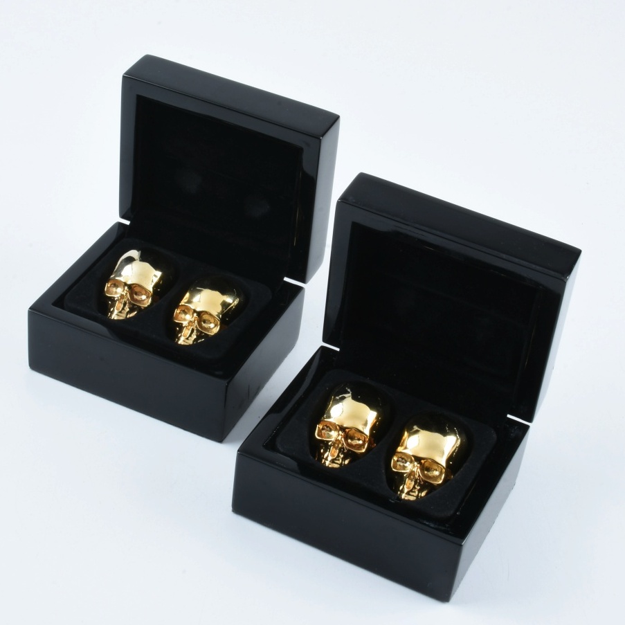 Two Pairs of Skull Place Card Holders by D.L. & Co.