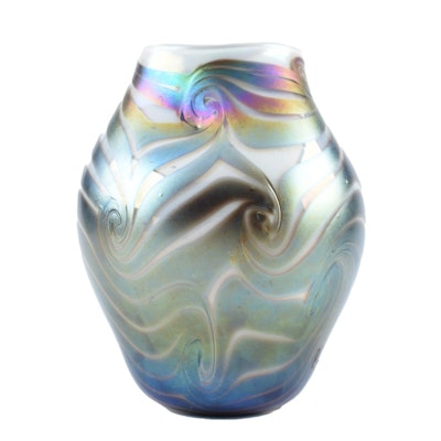 Hand-Blown Art Glass Vase by John Barber Hand-Blown Art Glass Vase by John Barber