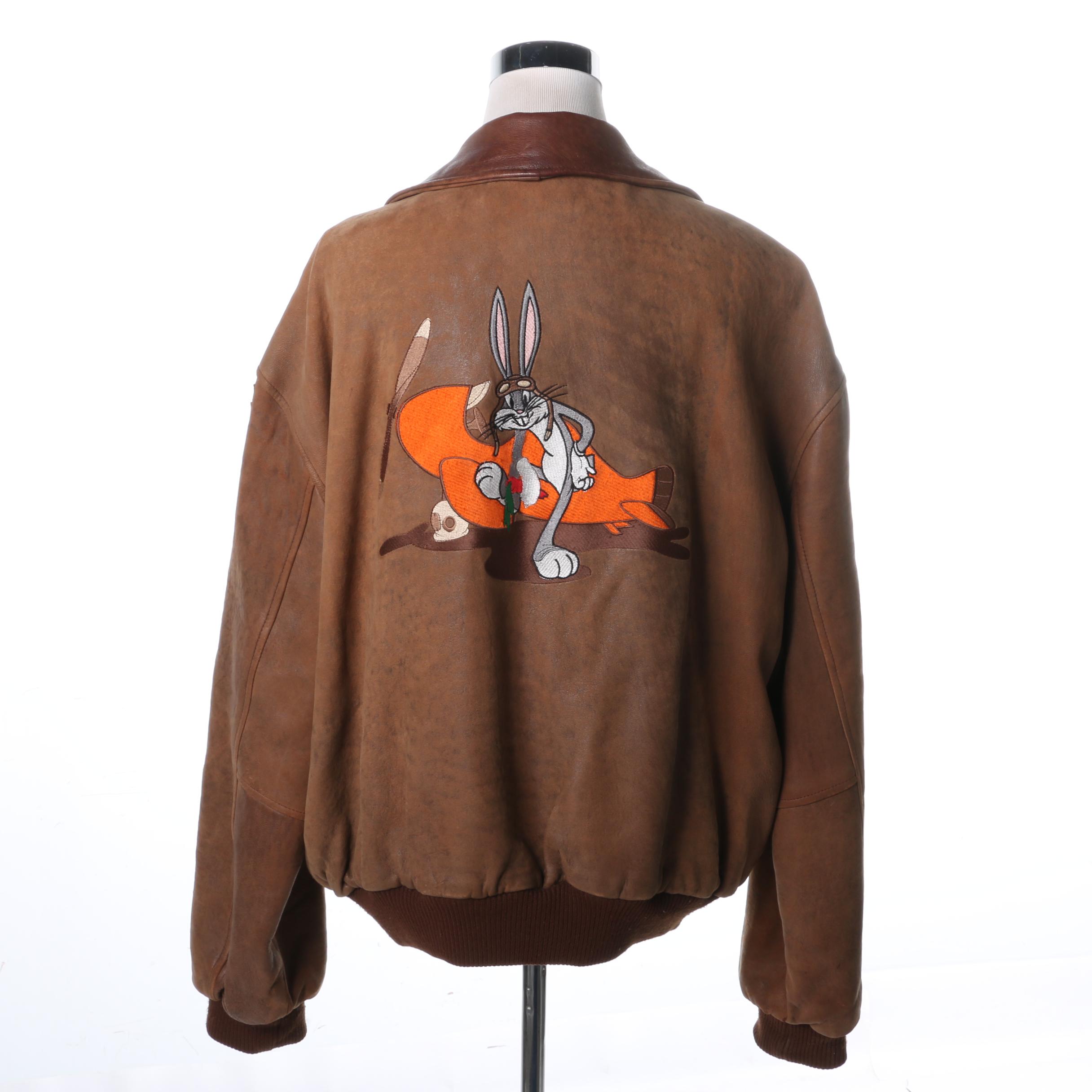 MacMurray Distressed Leather "Bugs Bunny" Jacket