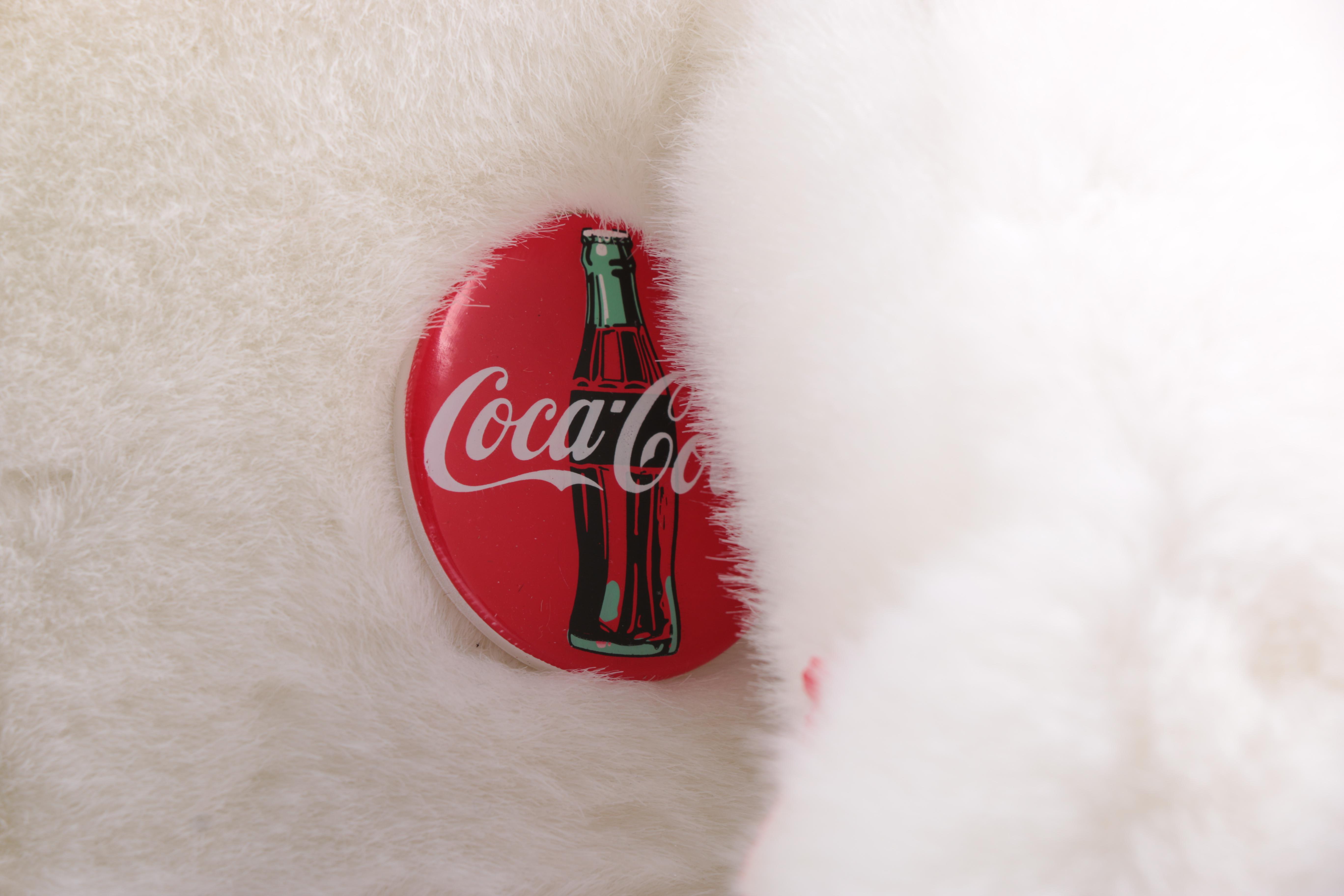 1993 Coca-Cola Electronic Polar Bear Plush Toy