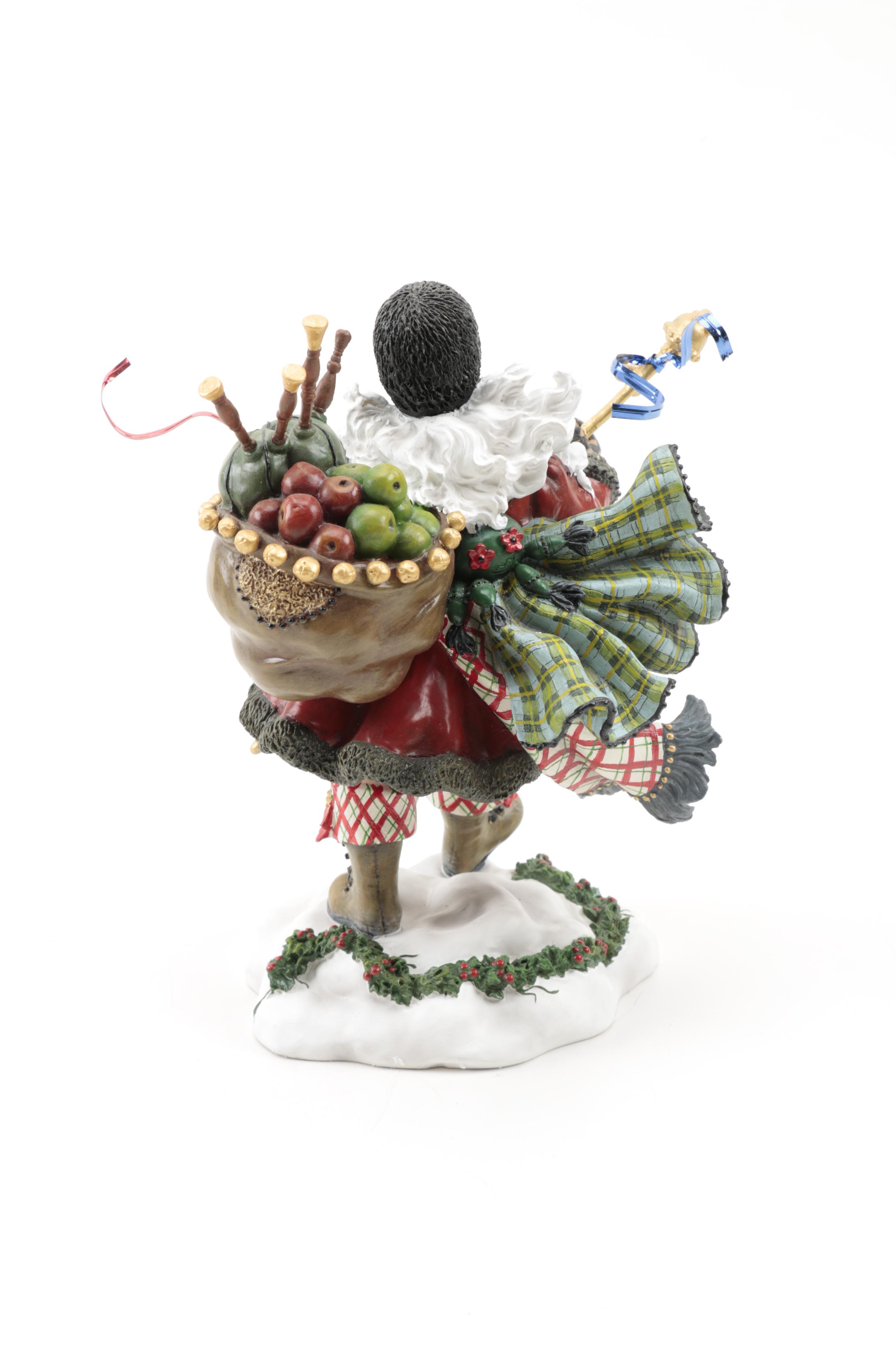 Limited Edition Peggy Abrams "Making Seasons Bright" Santa Clause Figurines