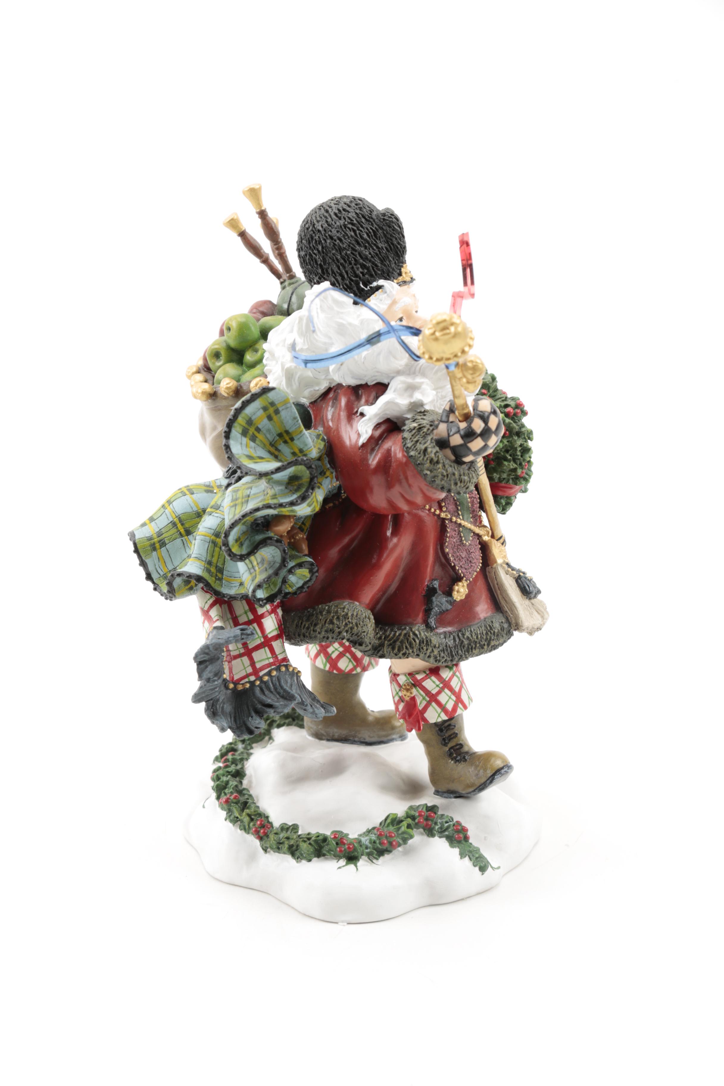 Limited Edition Peggy Abrams "Making Seasons Bright" Santa Clause Figurines