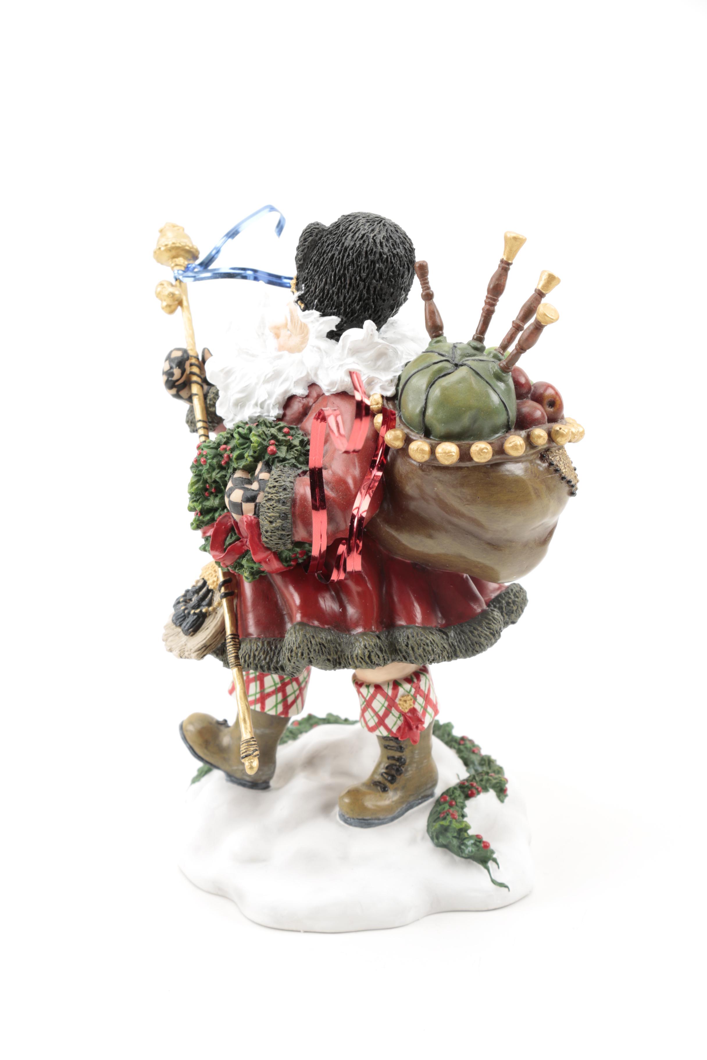 Limited Edition Peggy Abrams "Making Seasons Bright" Santa Clause Figurines