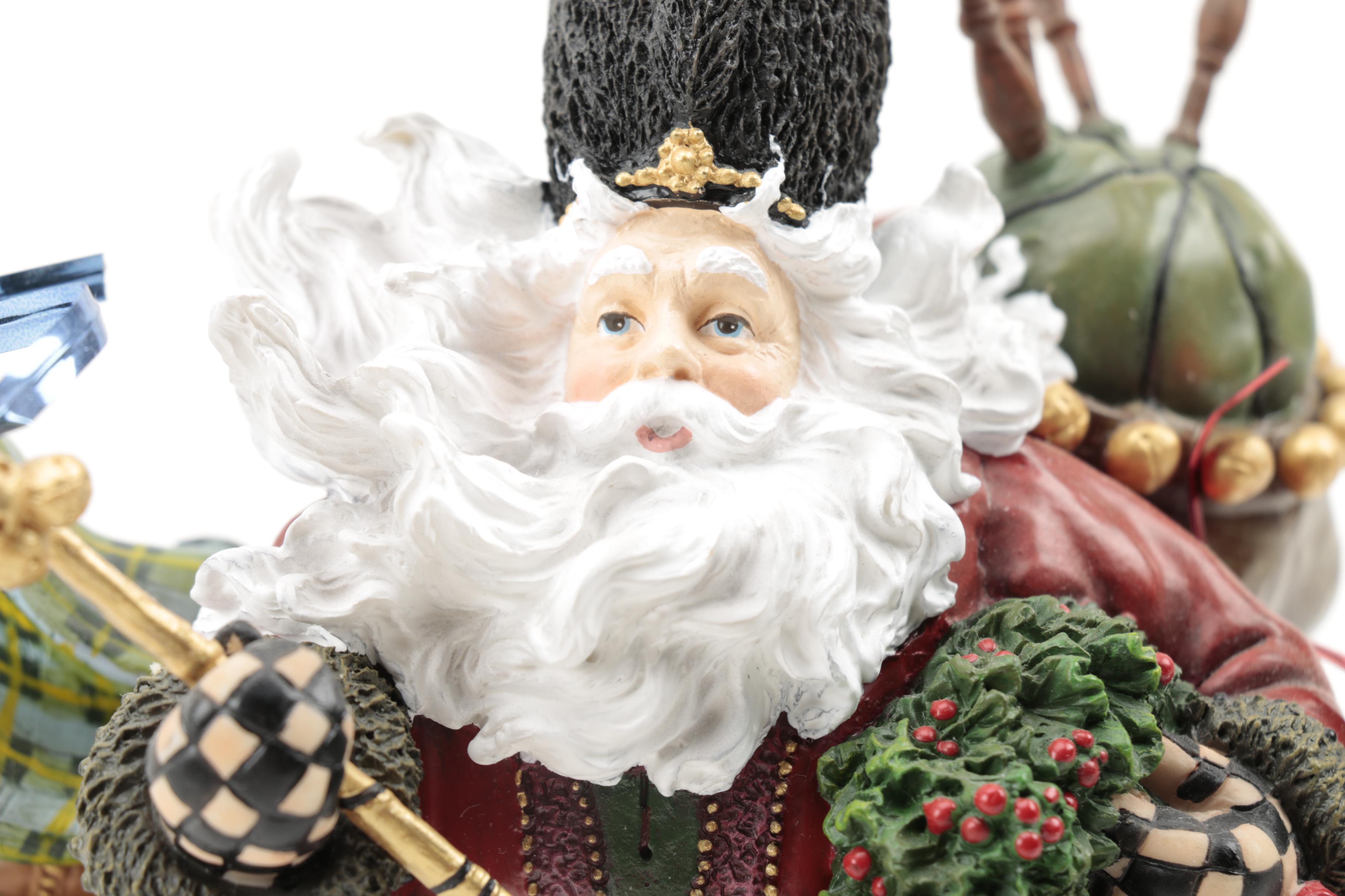 Limited Edition Peggy Abrams "Making Seasons Bright" Santa Clause Figurines