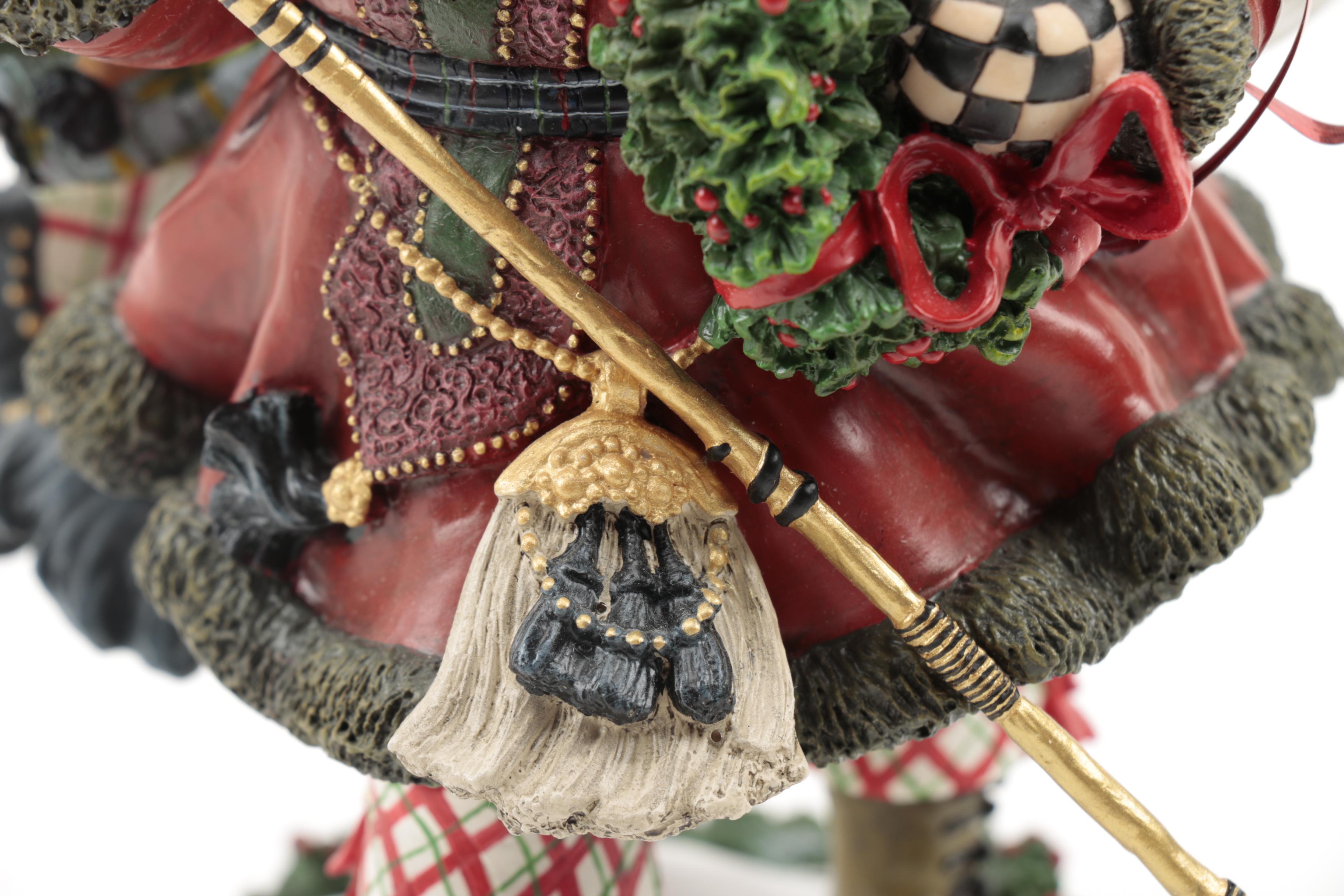 Limited Edition Peggy Abrams "Making Seasons Bright" Santa Clause Figurines