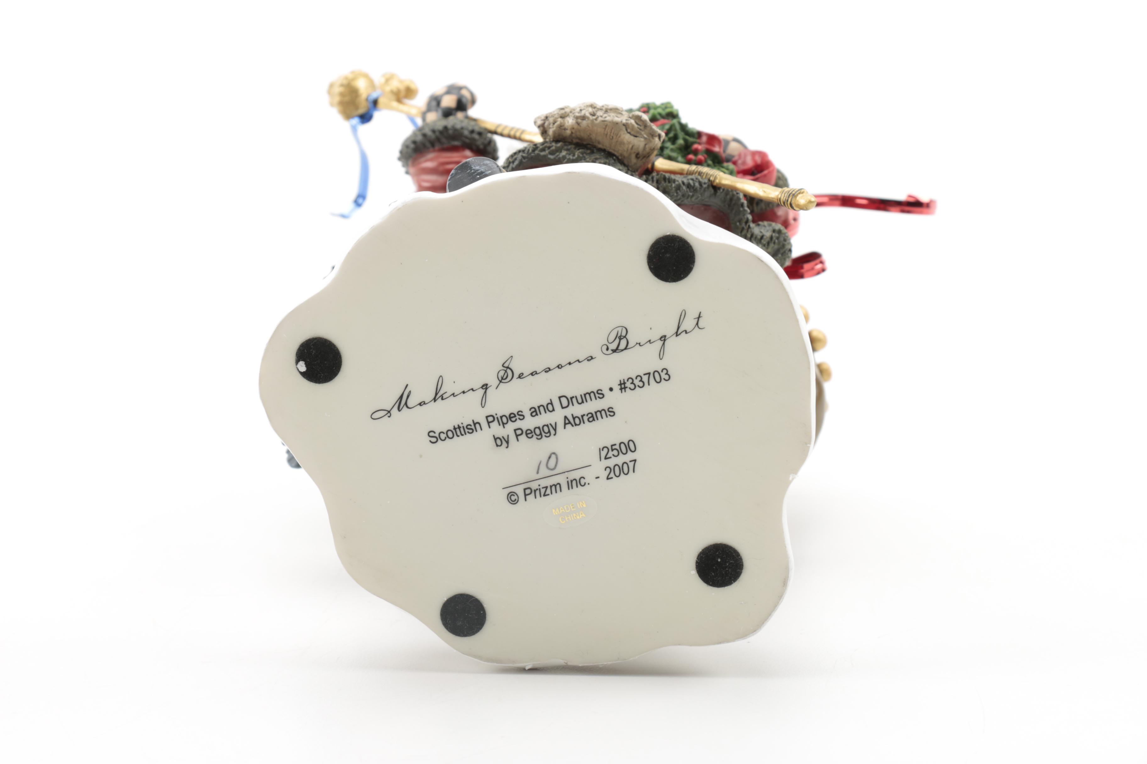 Limited Edition Peggy Abrams "Making Seasons Bright" Santa Clause Figurines