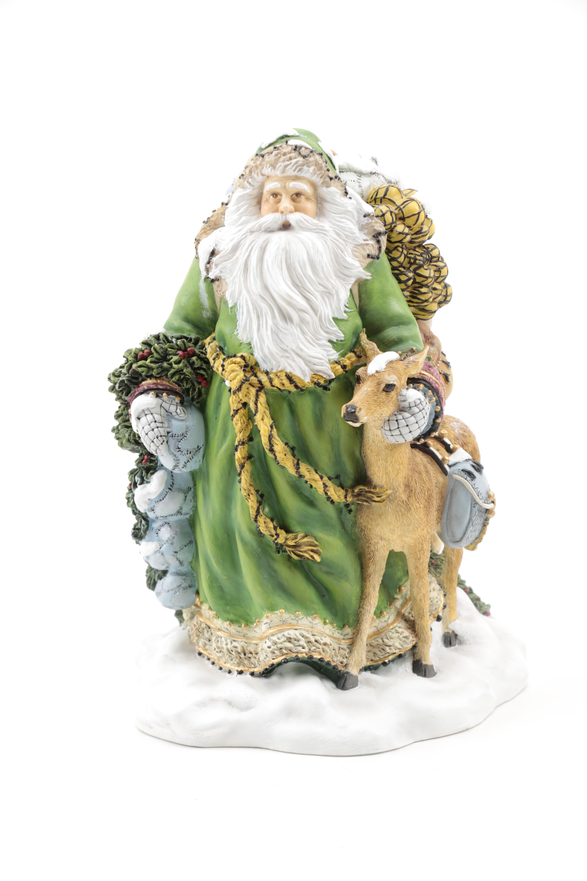 Limited Edition Peggy Abrams "Making Seasons Bright" Santa Clause Figurines