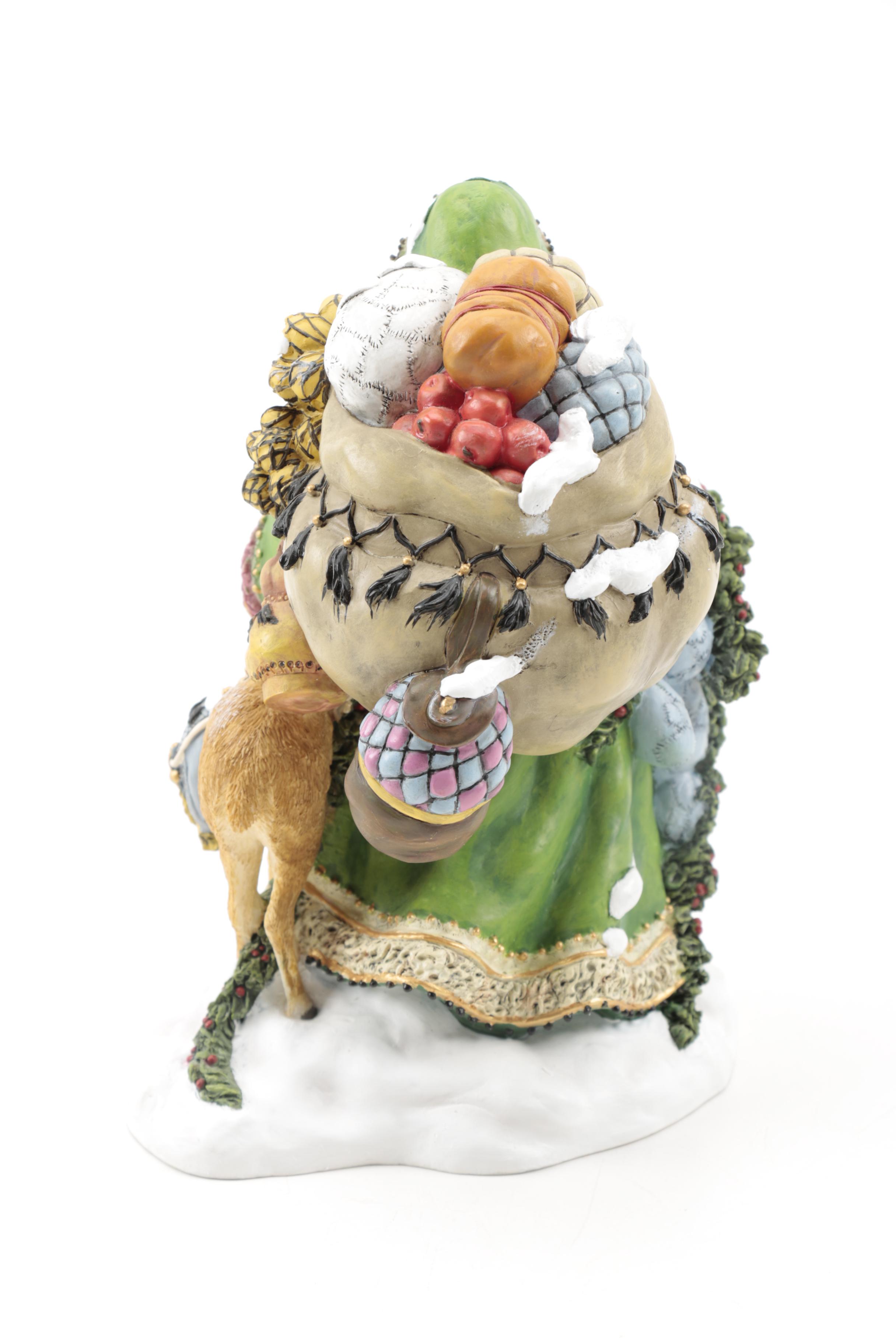 Limited Edition Peggy Abrams "Making Seasons Bright" Santa Clause Figurines