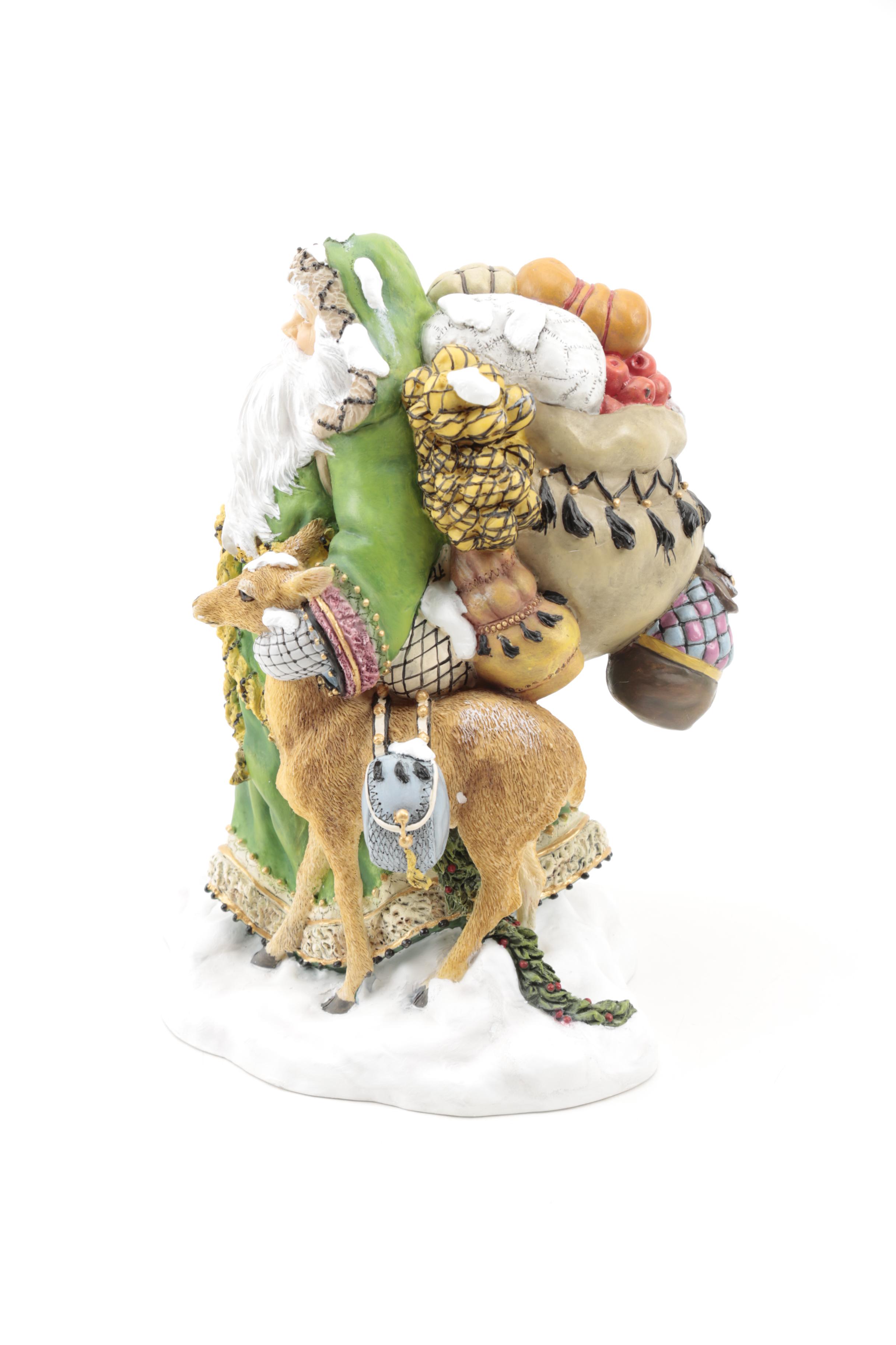 Limited Edition Peggy Abrams "Making Seasons Bright" Santa Clause Figurines