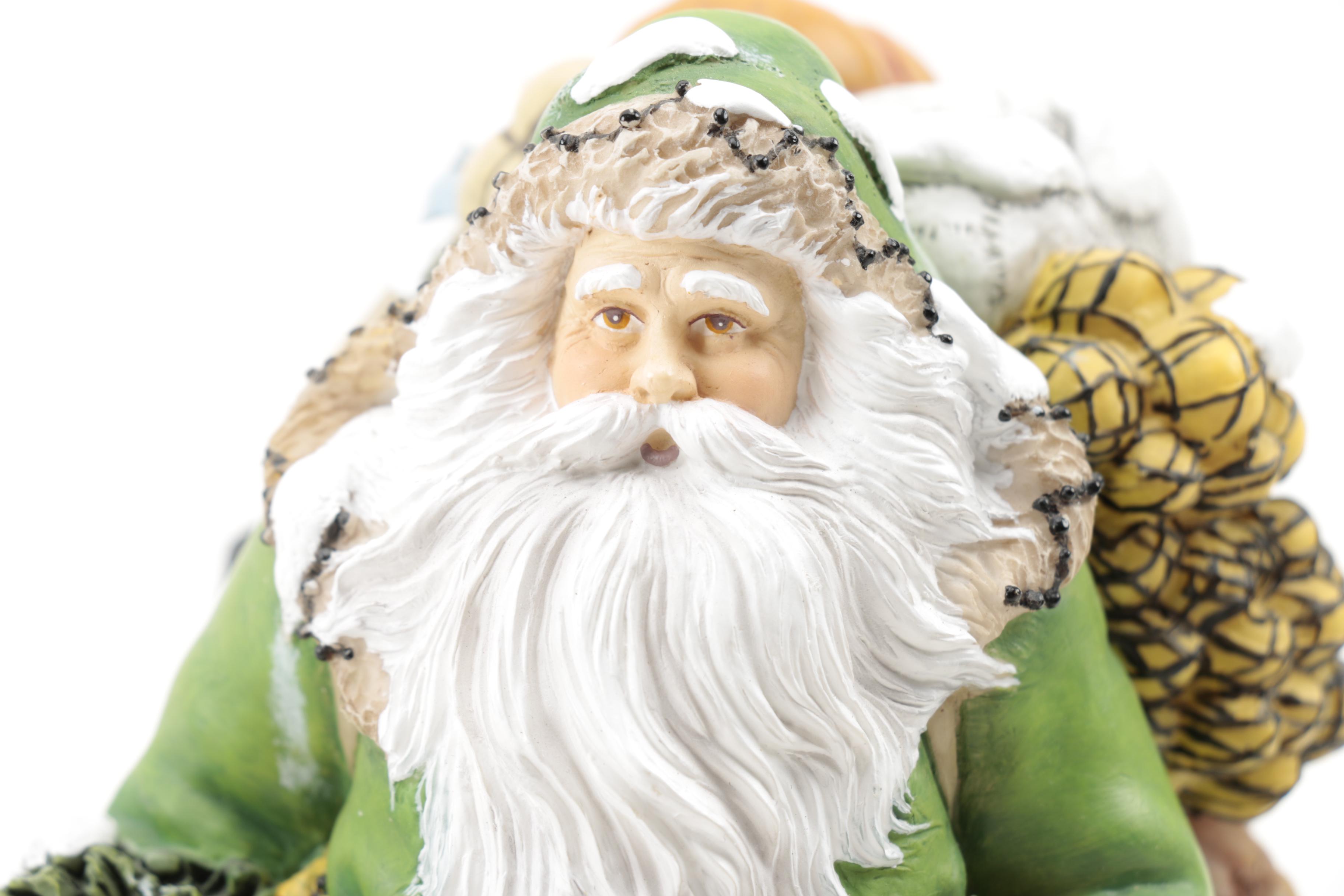 Limited Edition Peggy Abrams "Making Seasons Bright" Santa Clause Figurines