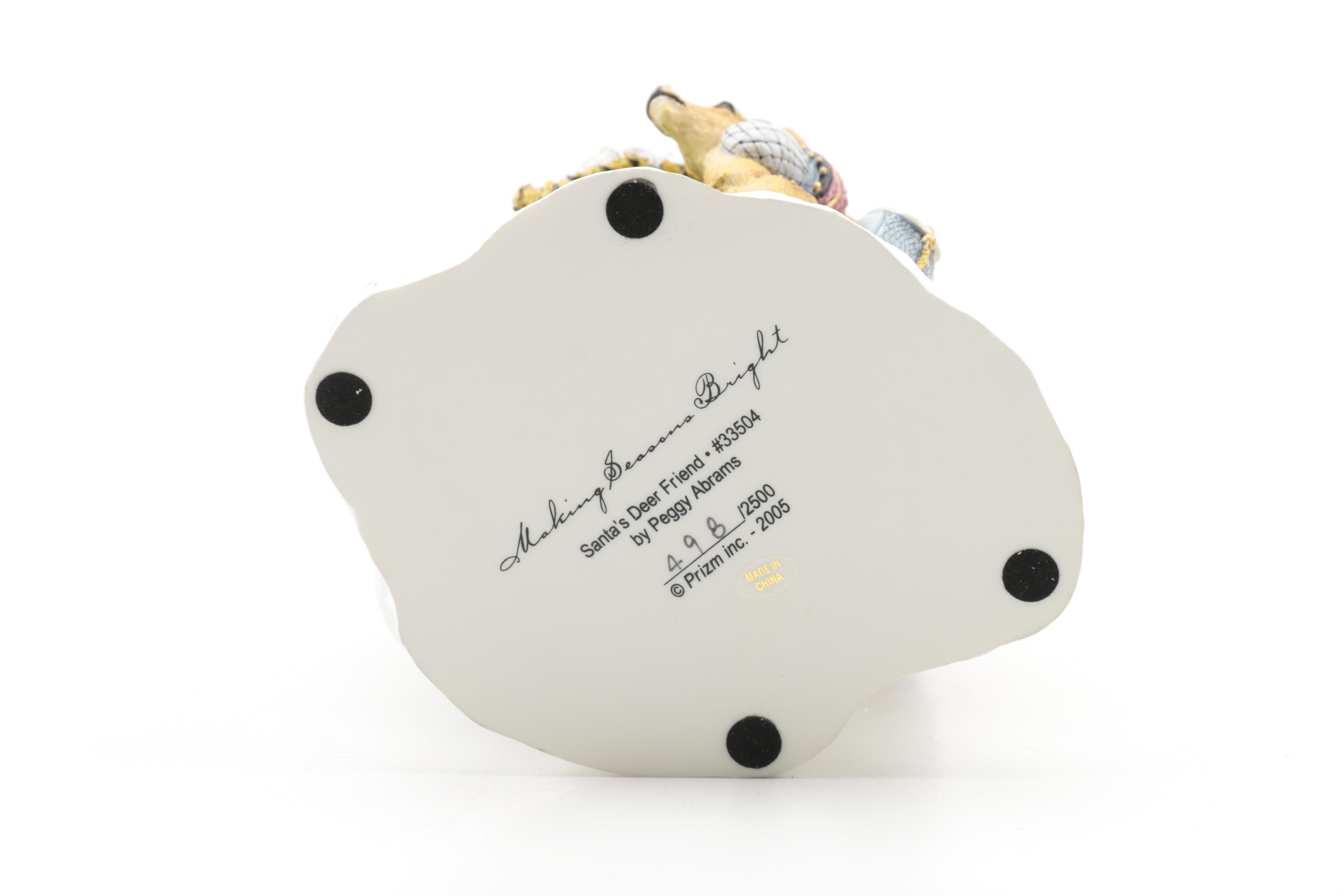 Limited Edition Peggy Abrams "Making Seasons Bright" Santa Clause Figurines