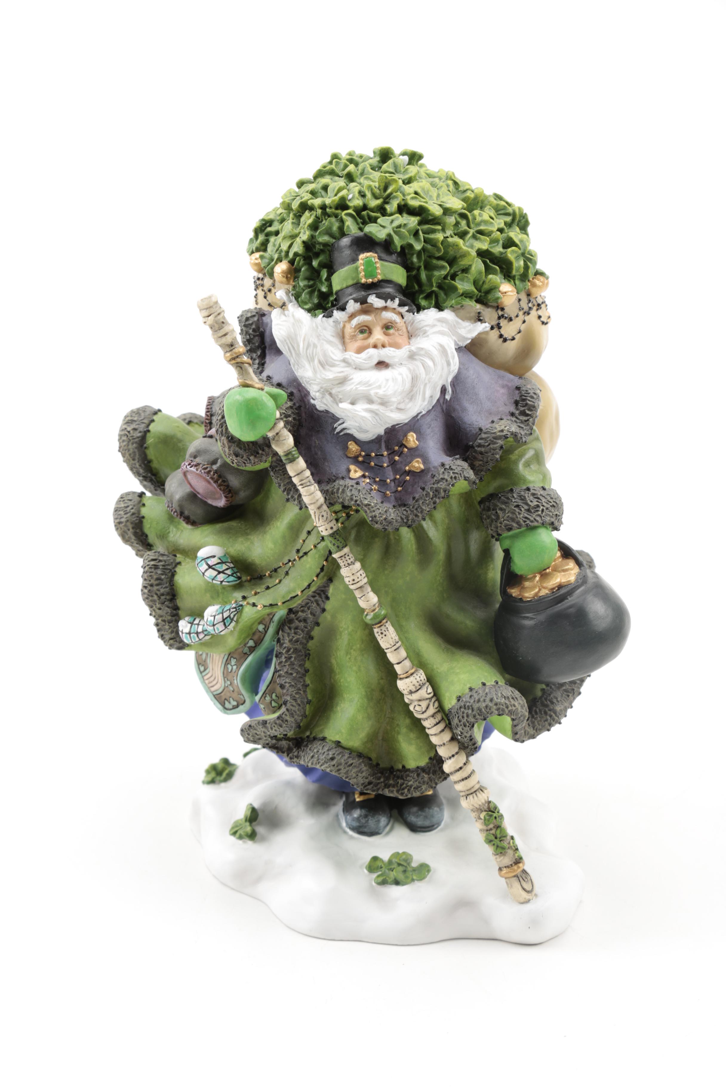 Limited Edition Peggy Abrams "Making Seasons Bright" Santa Clause Figurines