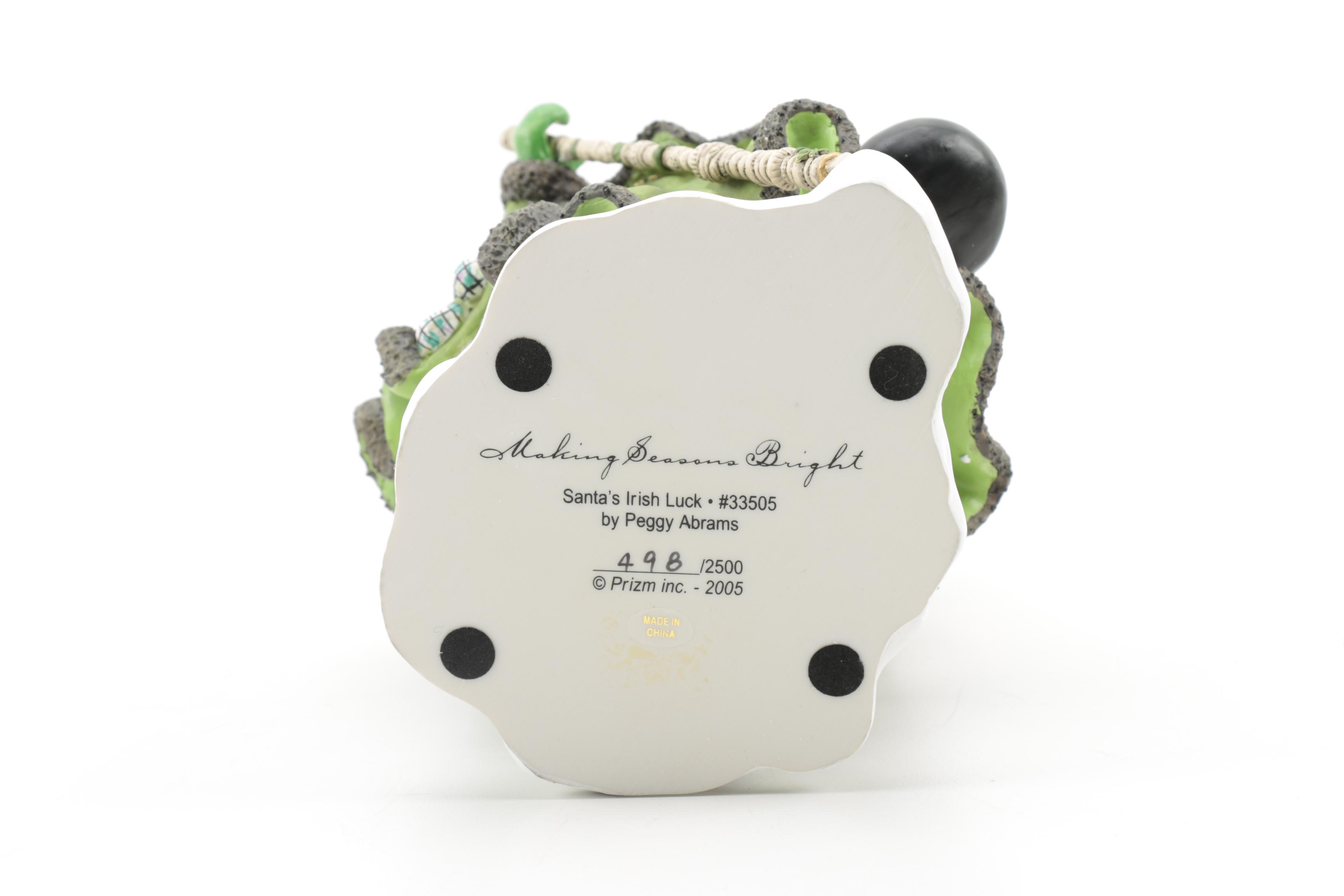 Limited Edition Peggy Abrams "Making Seasons Bright" Santa Clause Figurines