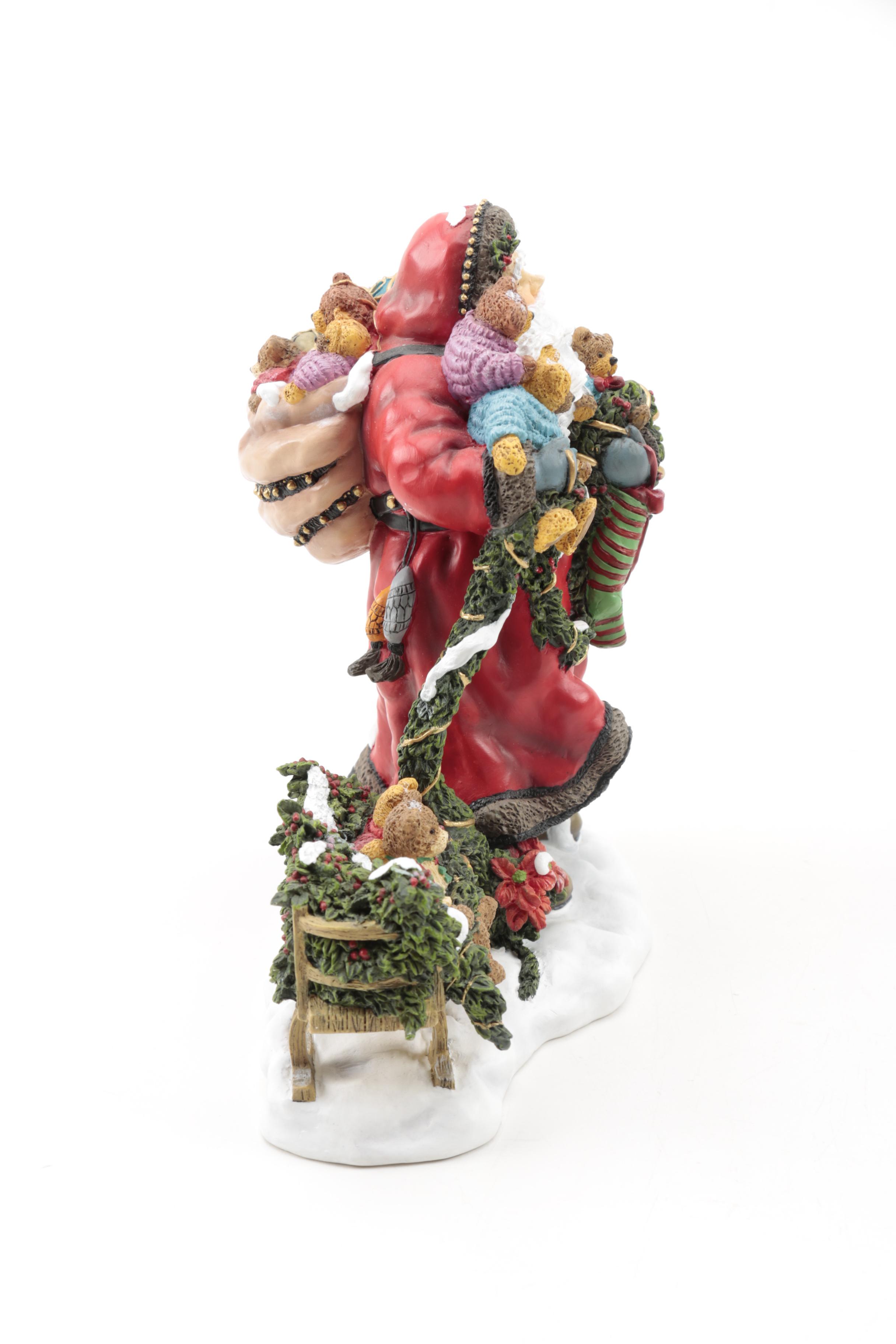 Limited Edition Peggy Abrams "Making Seasons Bright" Santa Clause Figurines