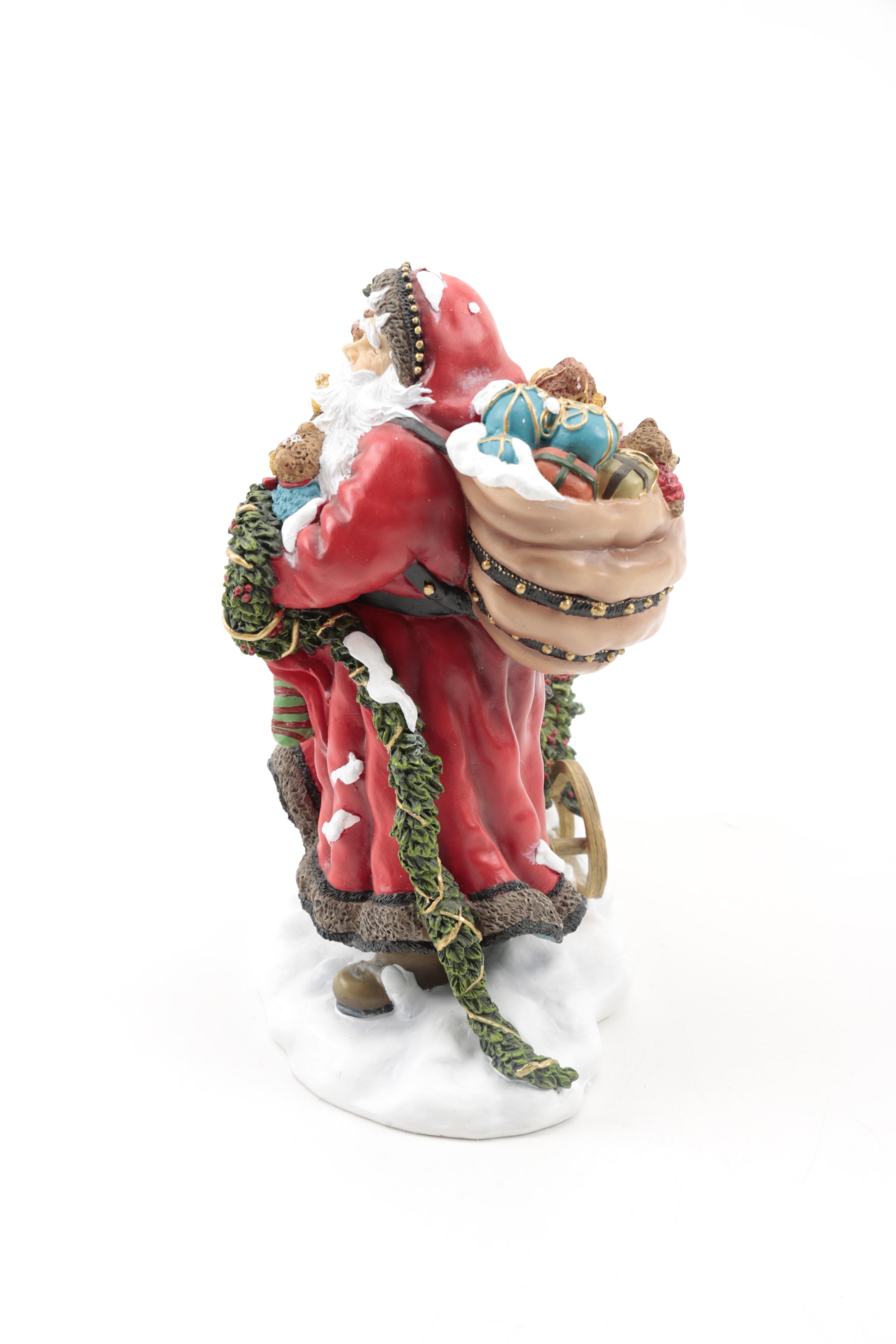 Limited Edition Peggy Abrams "Making Seasons Bright" Santa Clause Figurines