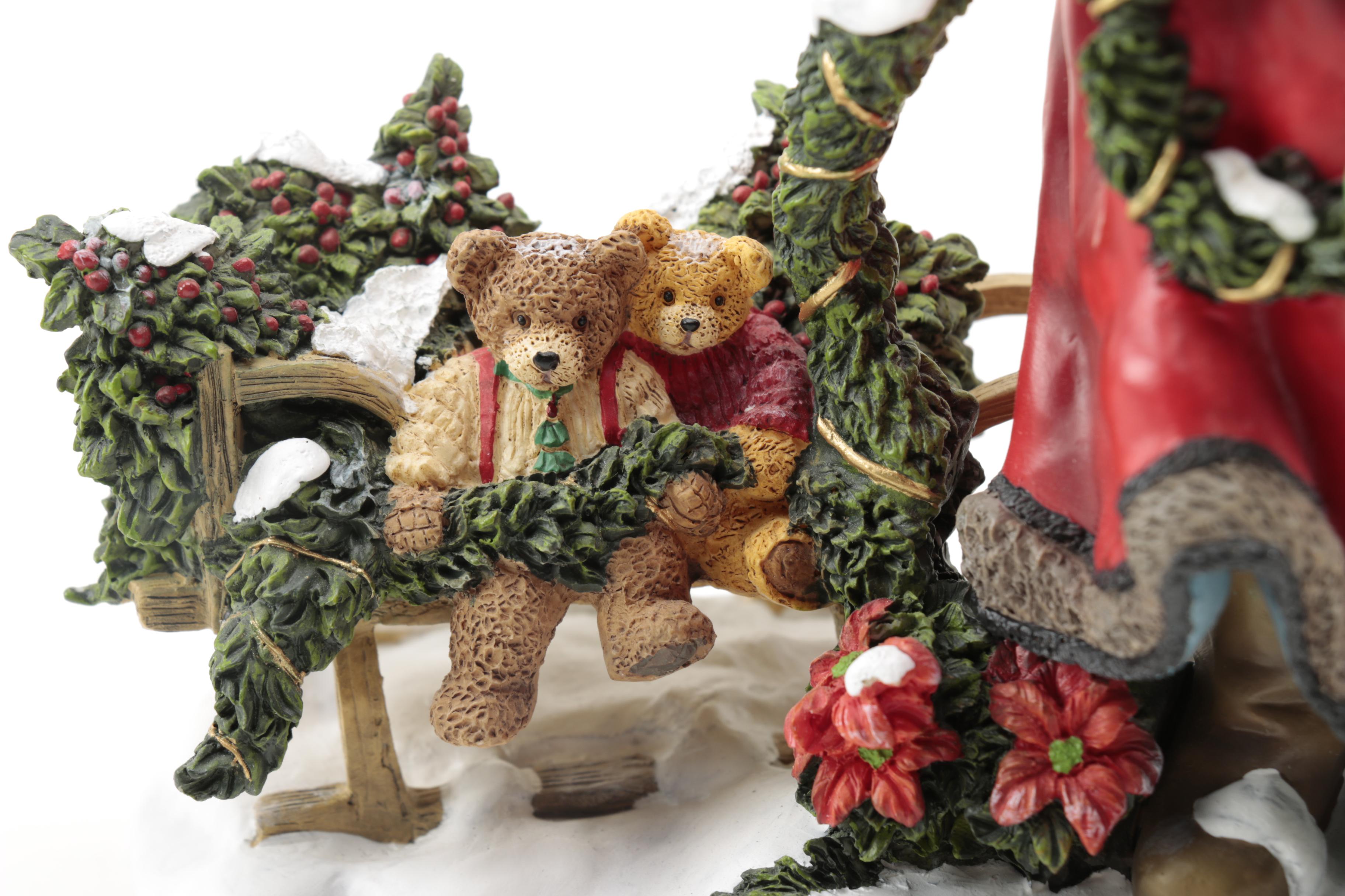 Limited Edition Peggy Abrams "Making Seasons Bright" Santa Clause Figurines