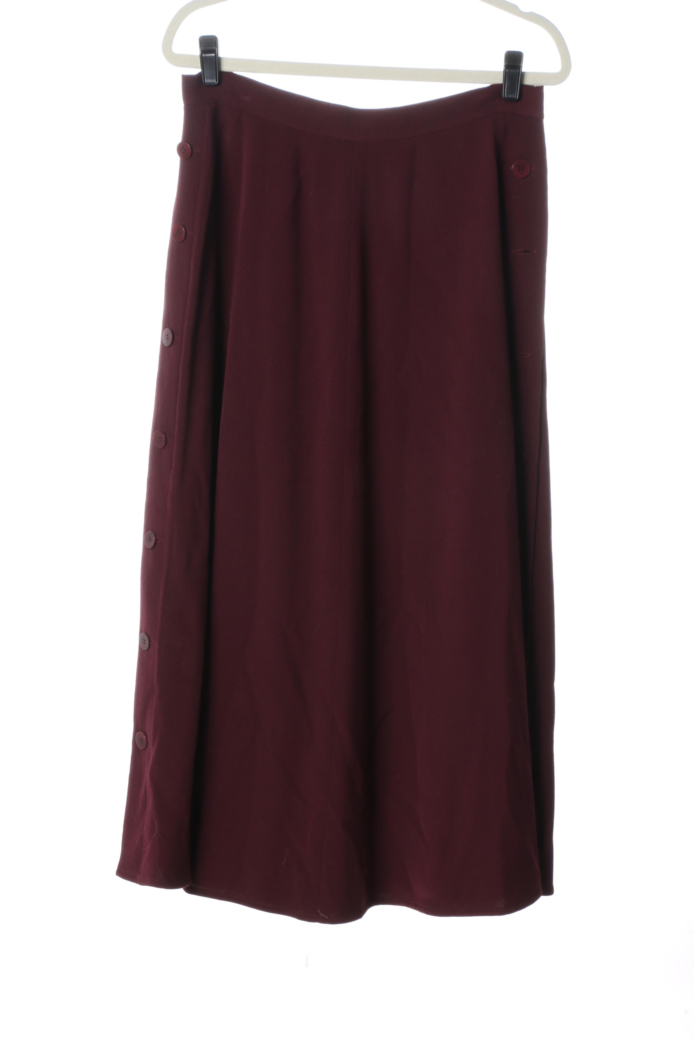 A-Line Anne Klein and George Henderson Wool Skirts