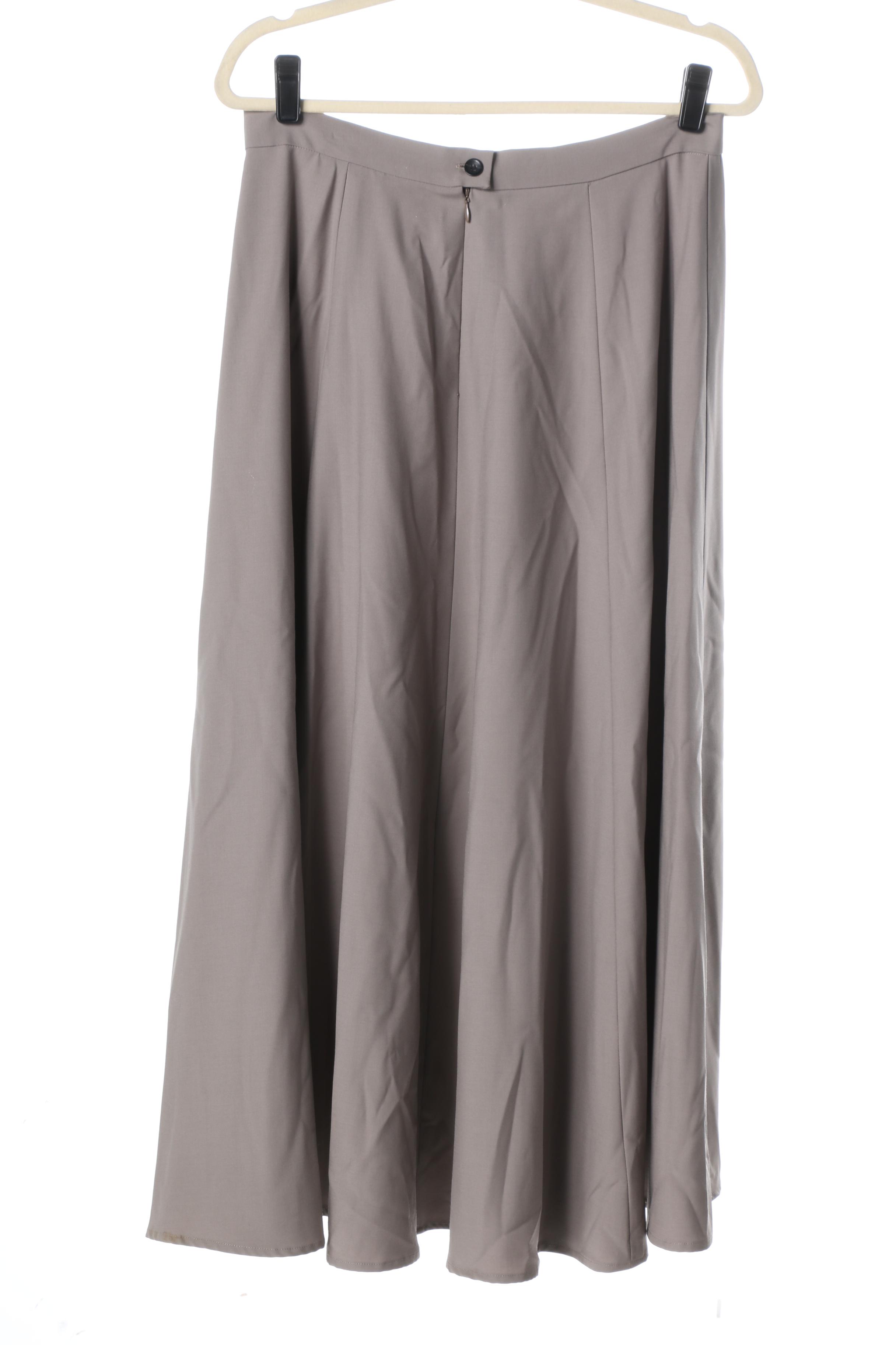 A-Line Anne Klein and George Henderson Wool Skirts