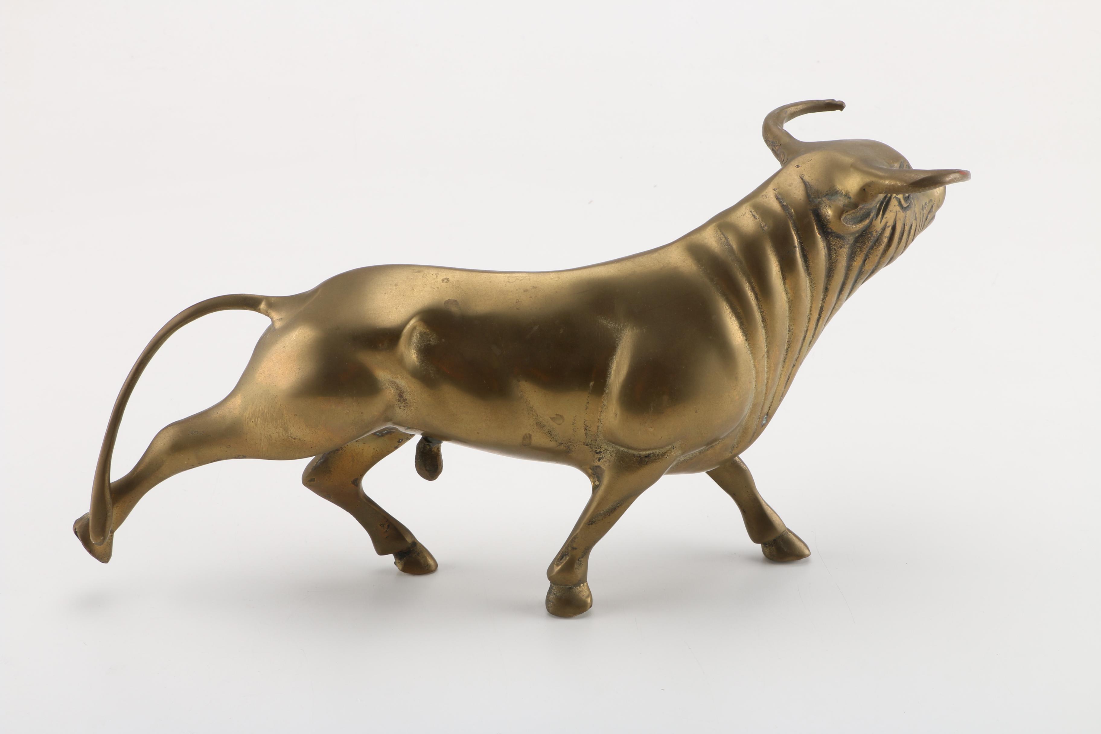 Brass Bull Figurine