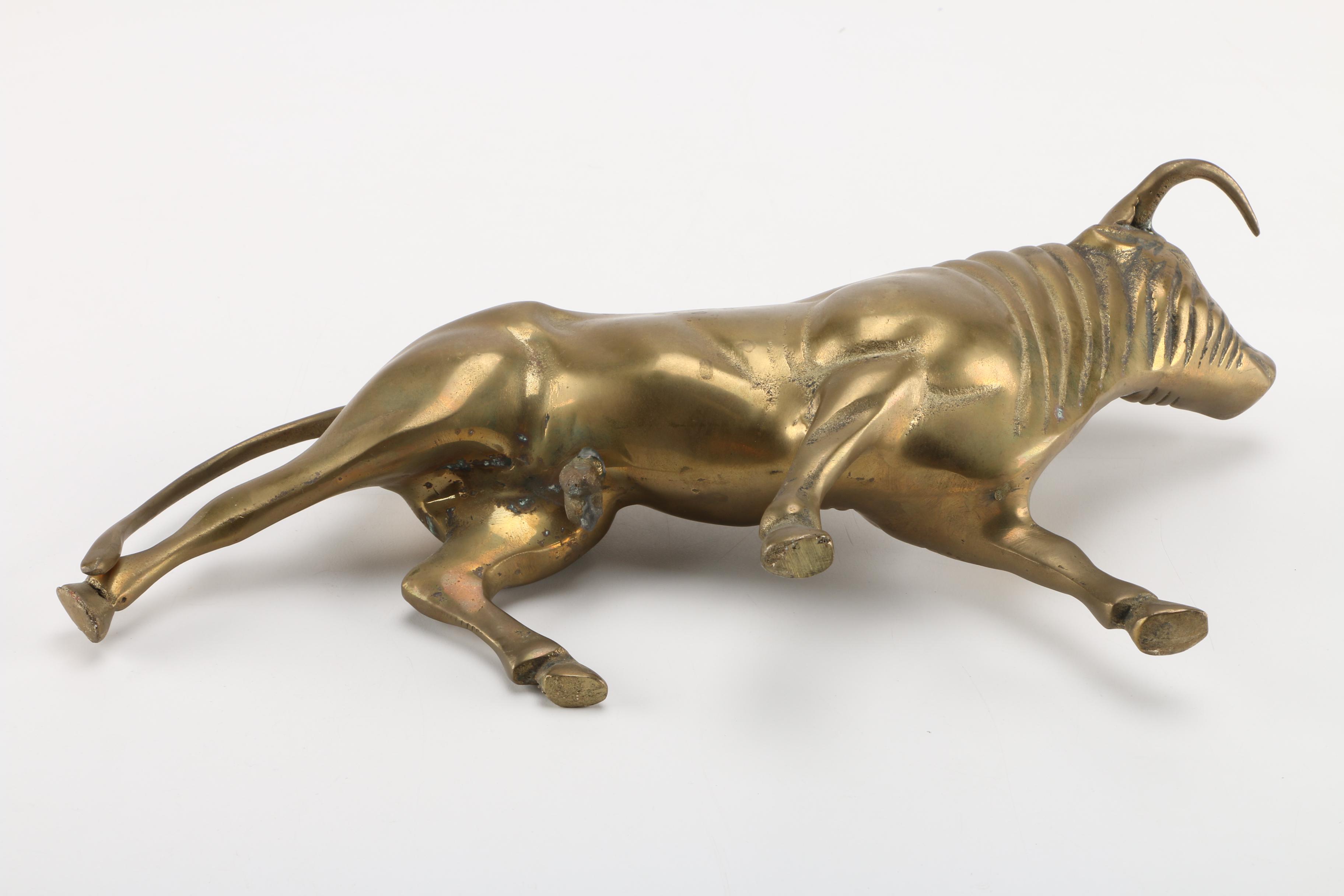 Brass Bull Figurine