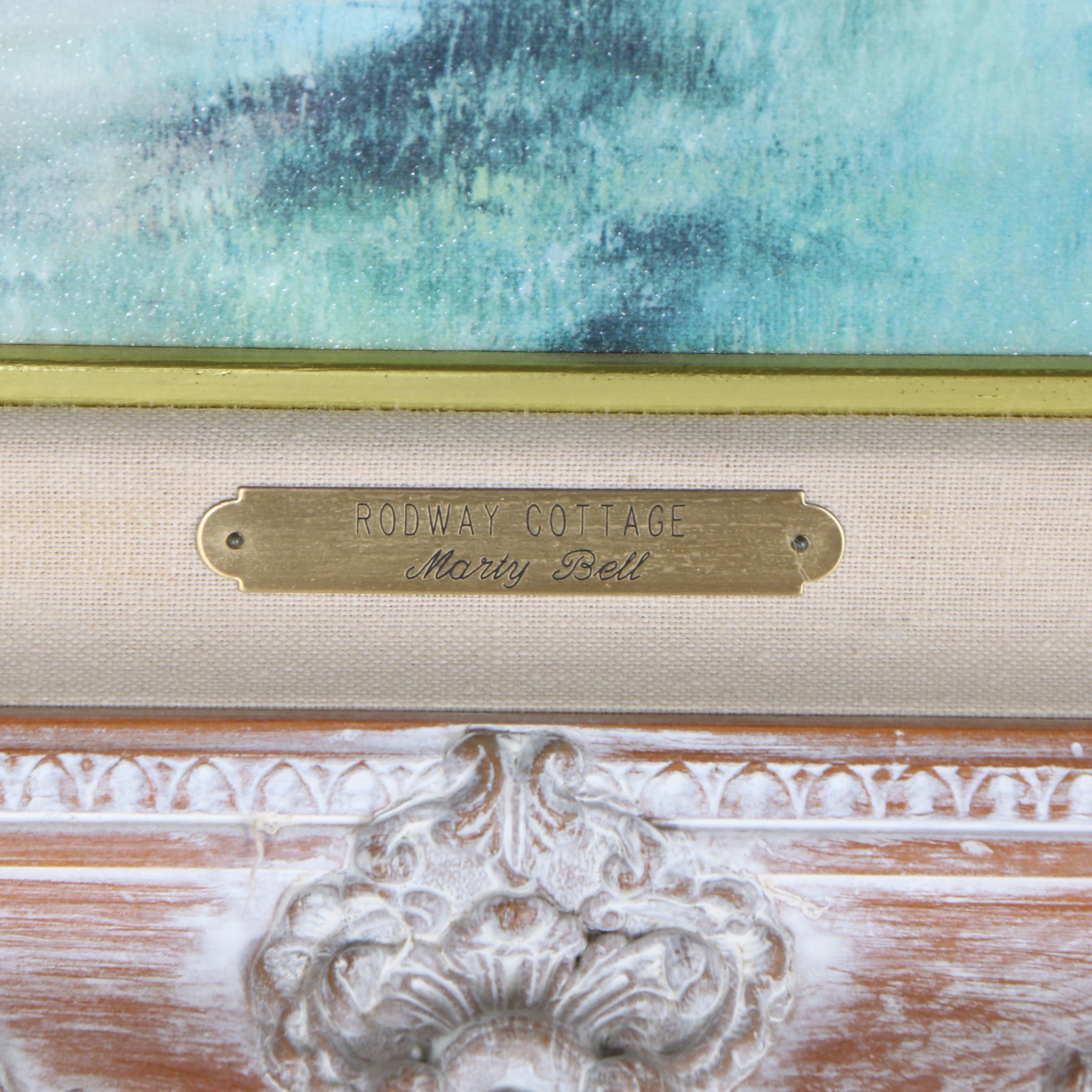 Marty Bell Limited Edition Offset Lithograph on Canvas "Rodway Cottage"