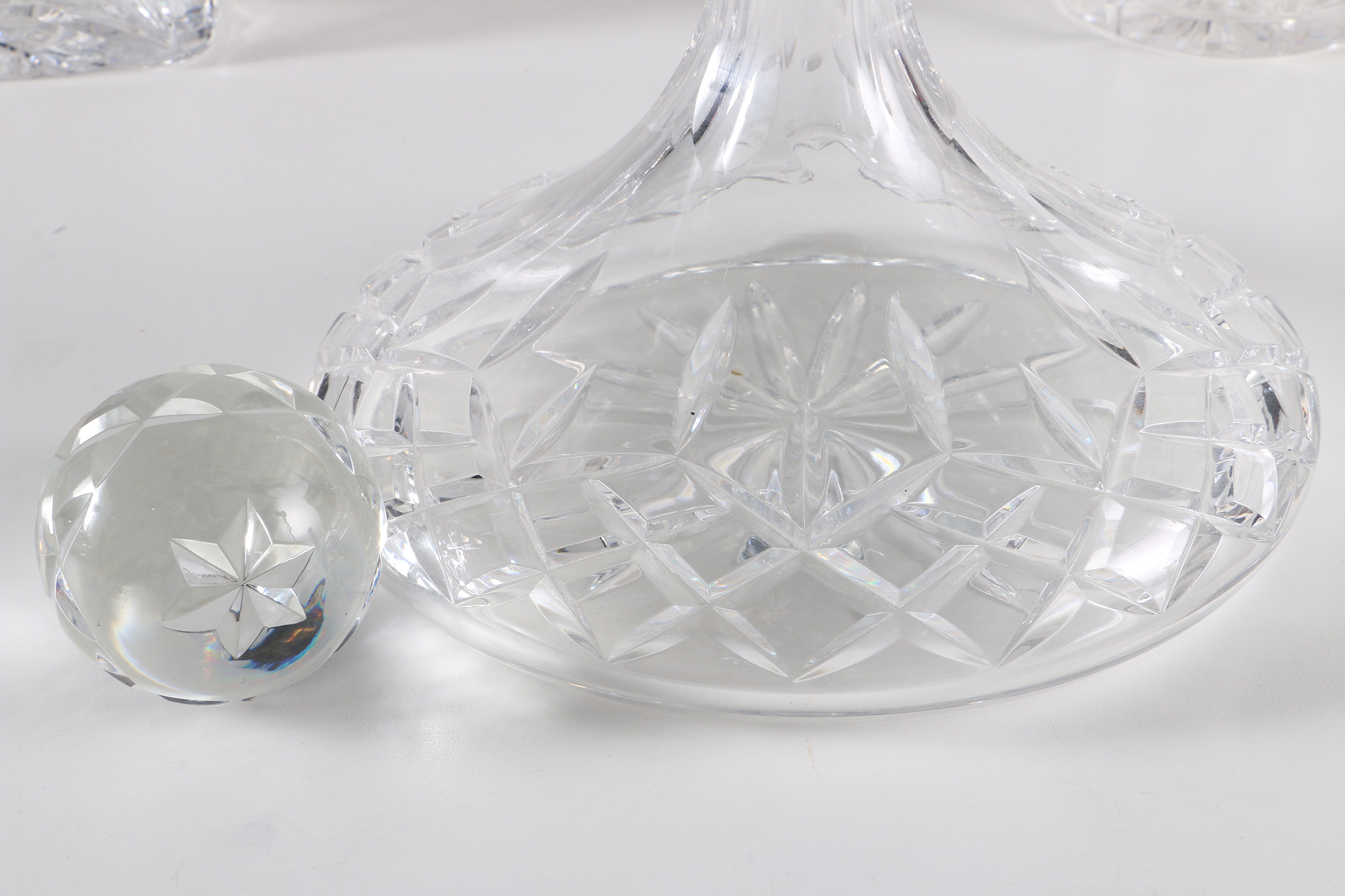 Collection of Crystal Cut Decanters Featuring Galway