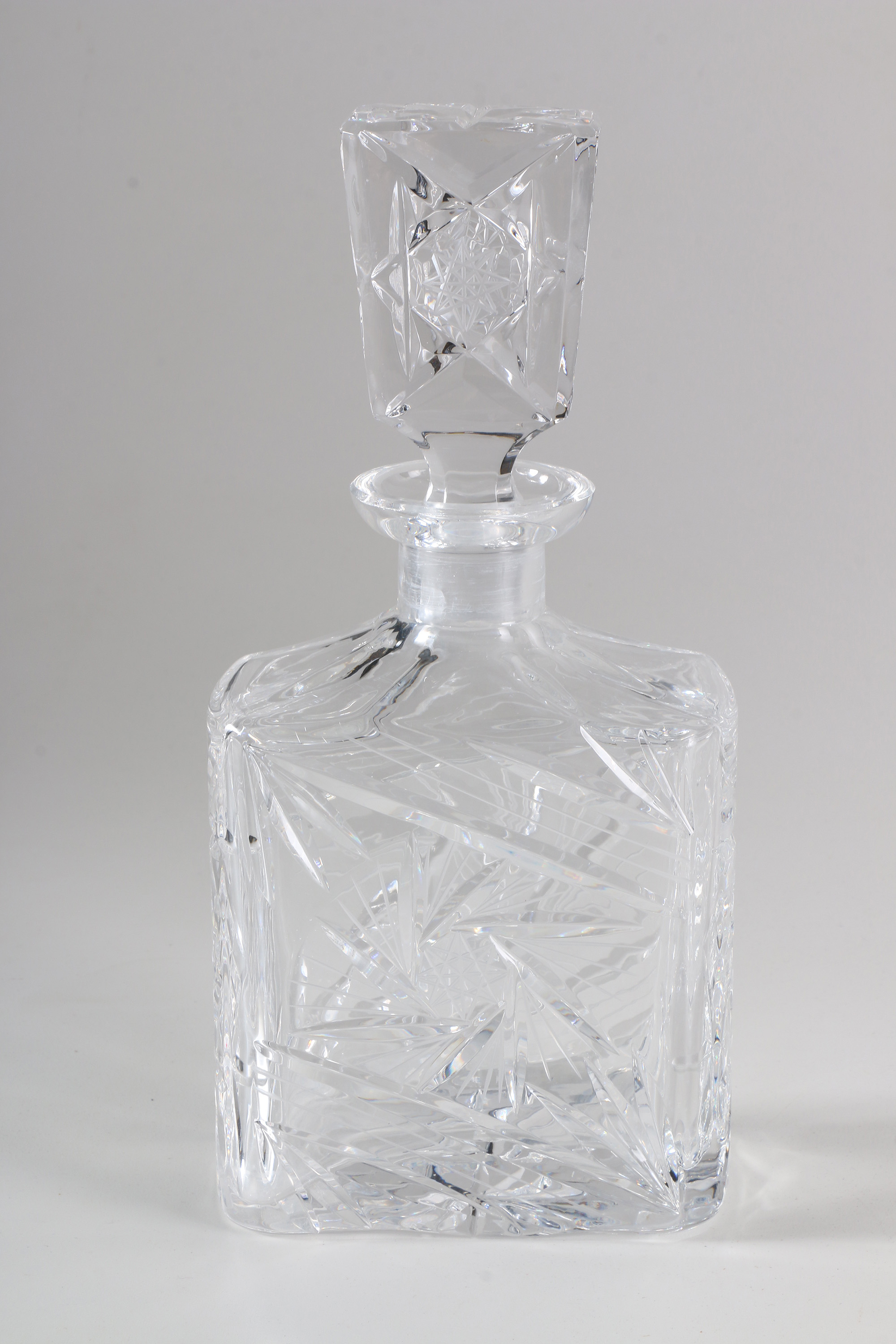 Collection of Crystal Cut Decanters Featuring Galway