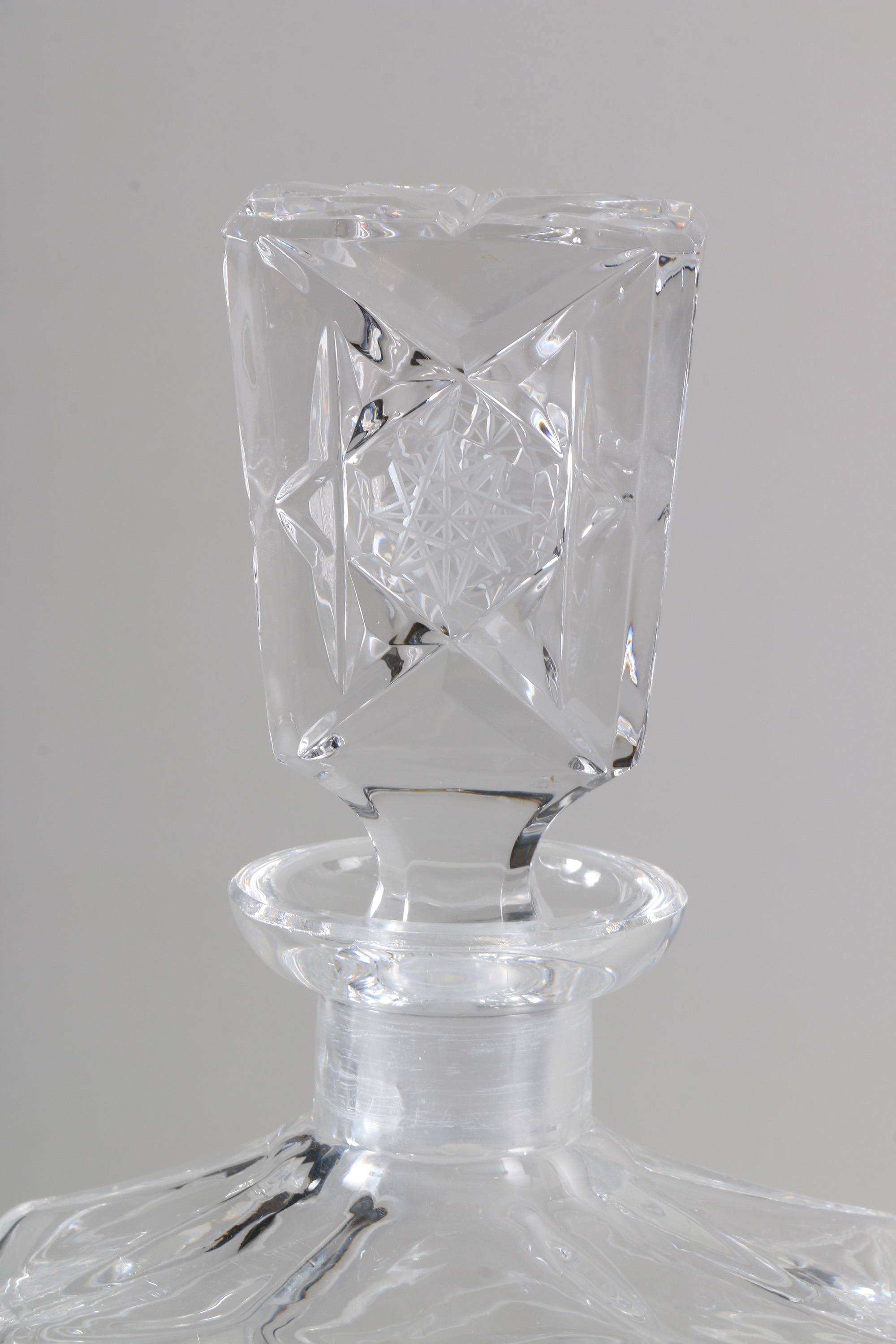 Collection of Crystal Cut Decanters Featuring Galway