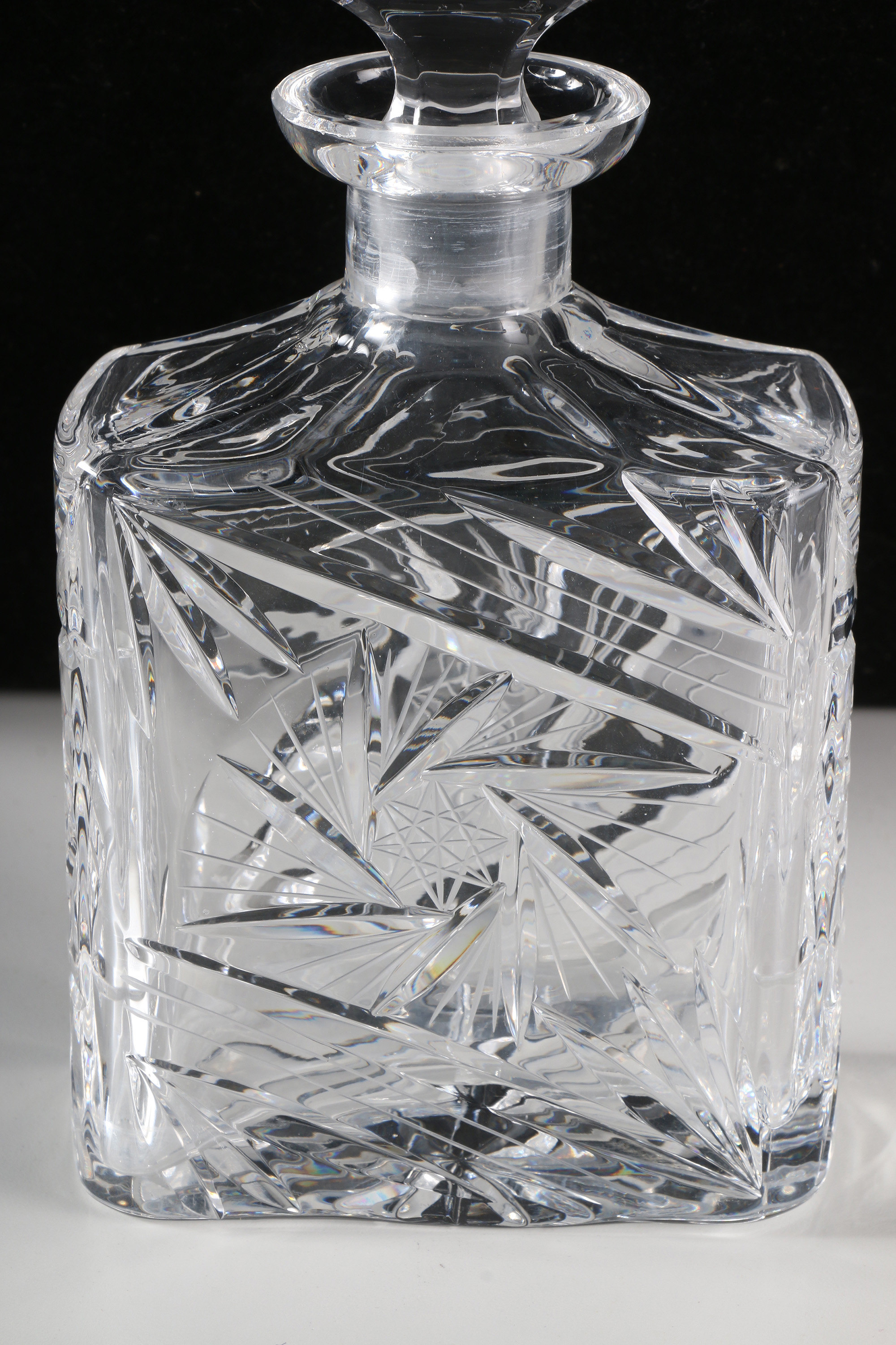 Collection of Crystal Cut Decanters Featuring Galway