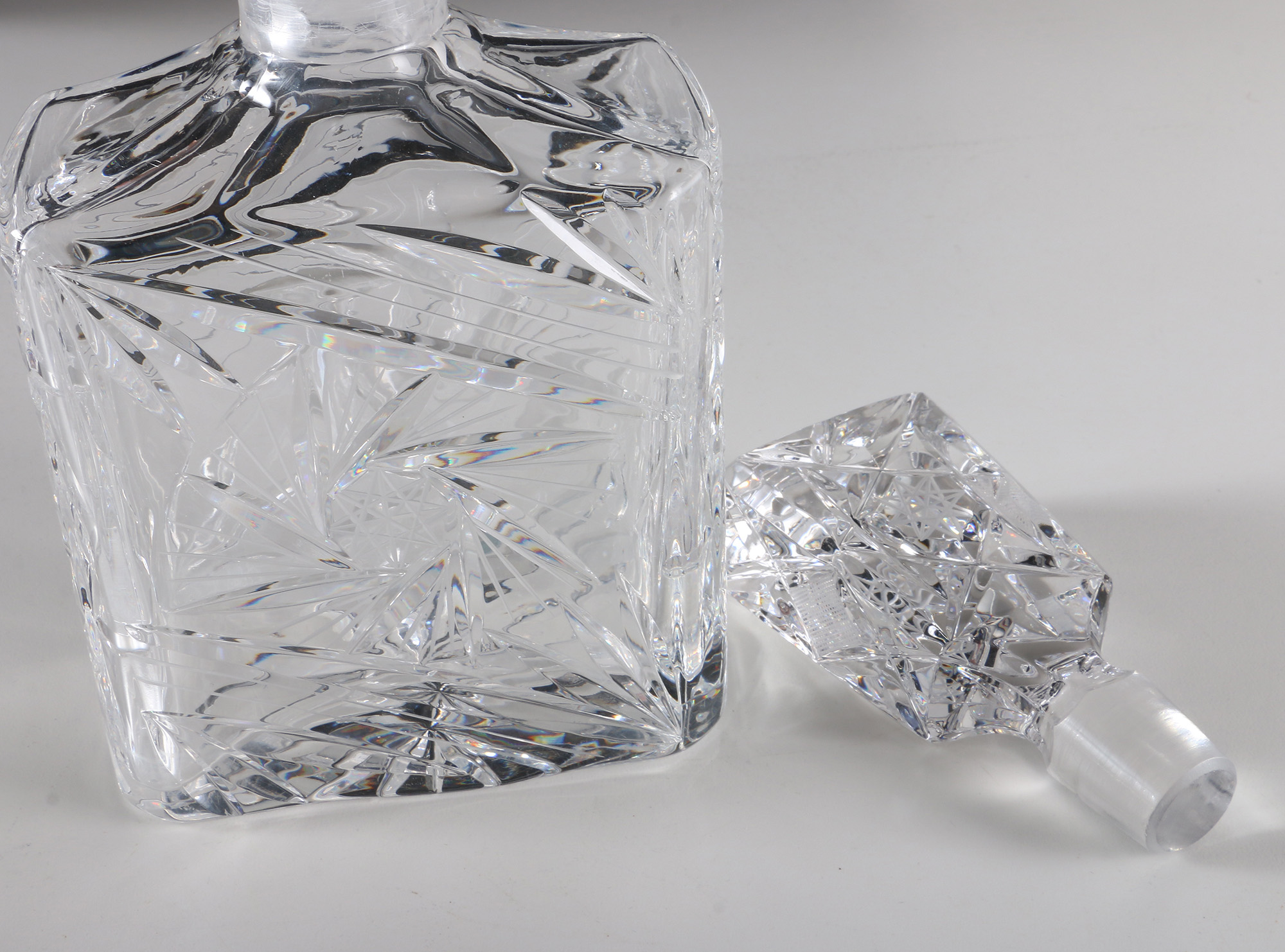 Collection of Crystal Cut Decanters Featuring Galway