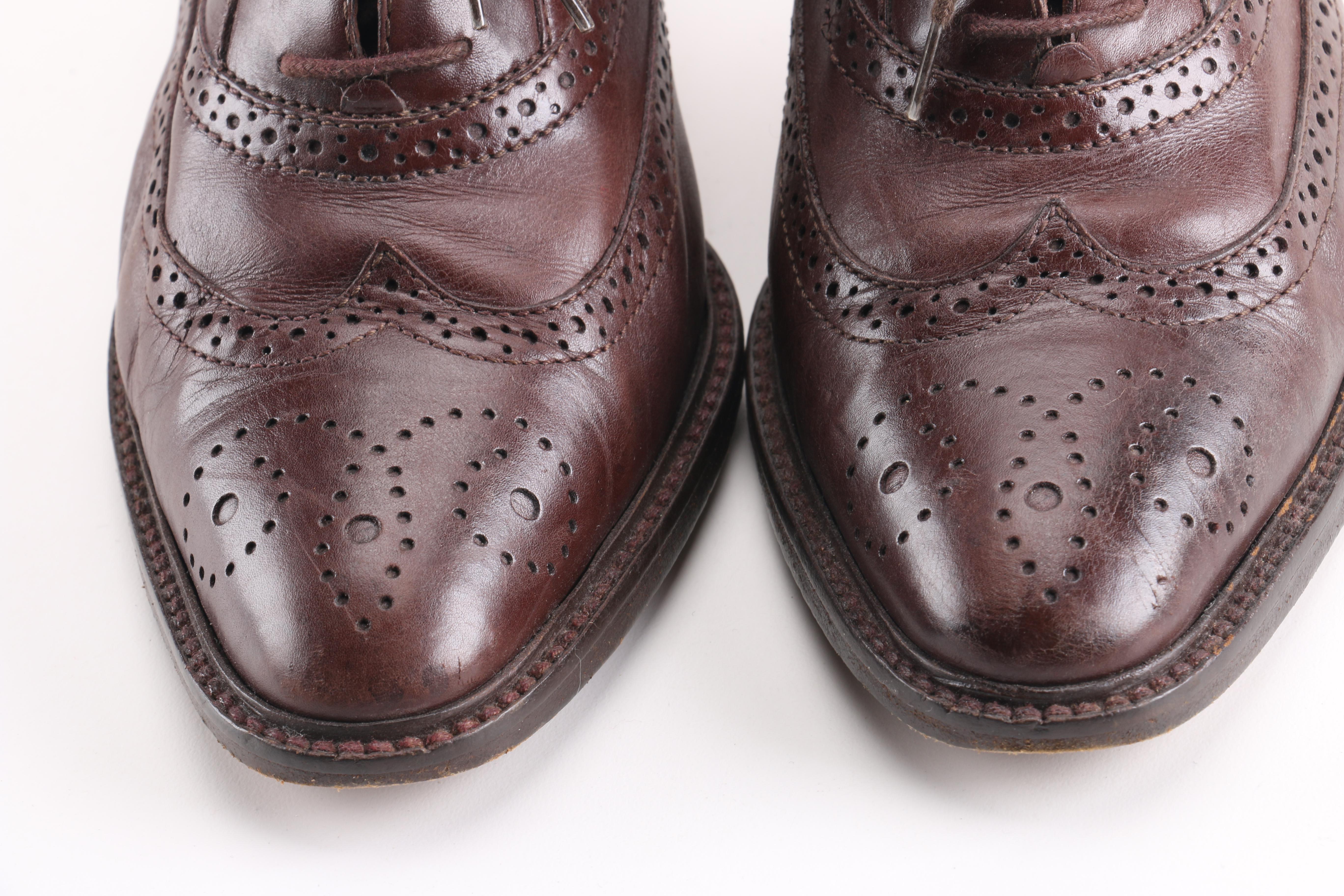 Joan & David Women's Brown Leather Oxford Heels