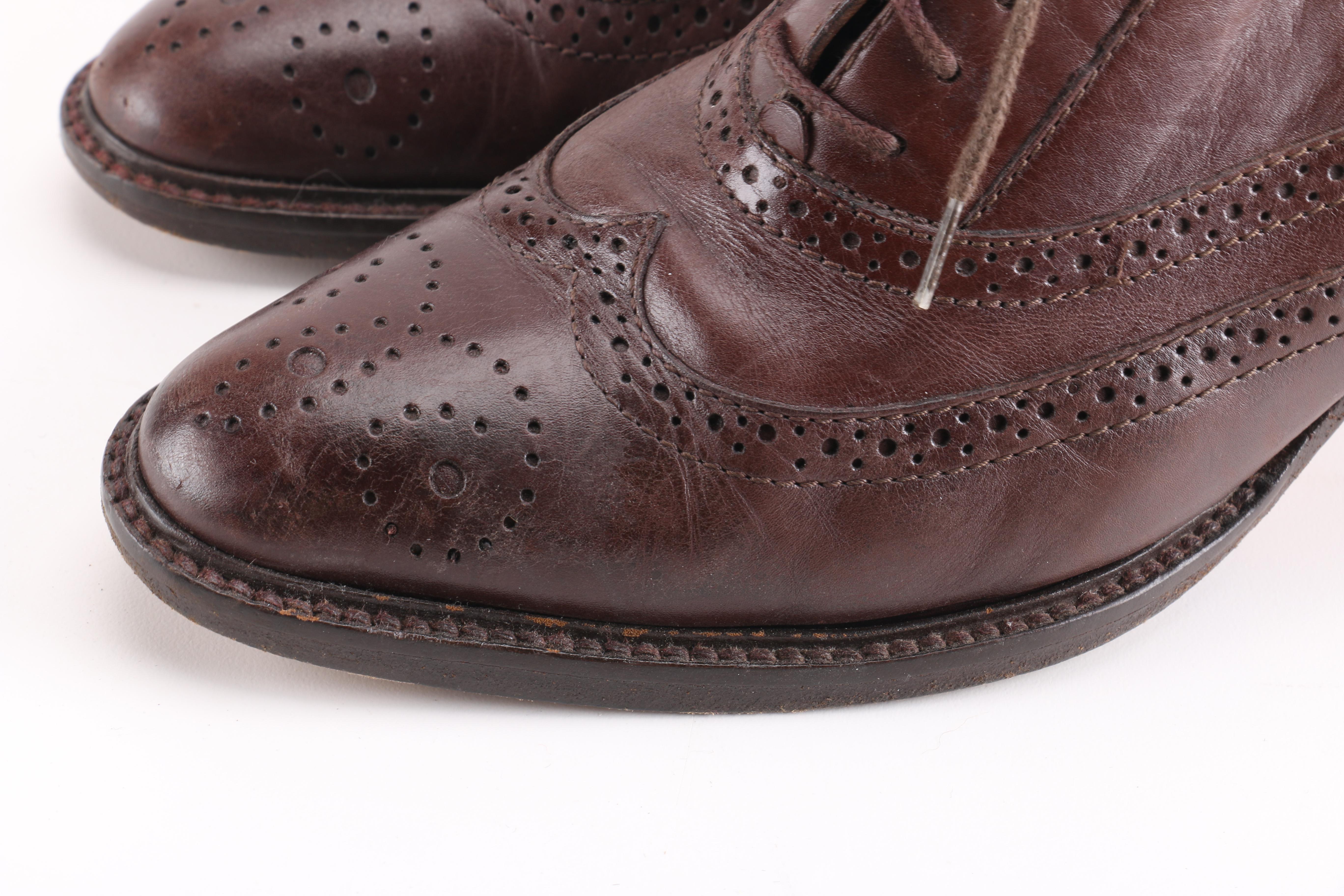 Joan & David Women's Brown Leather Oxford Heels