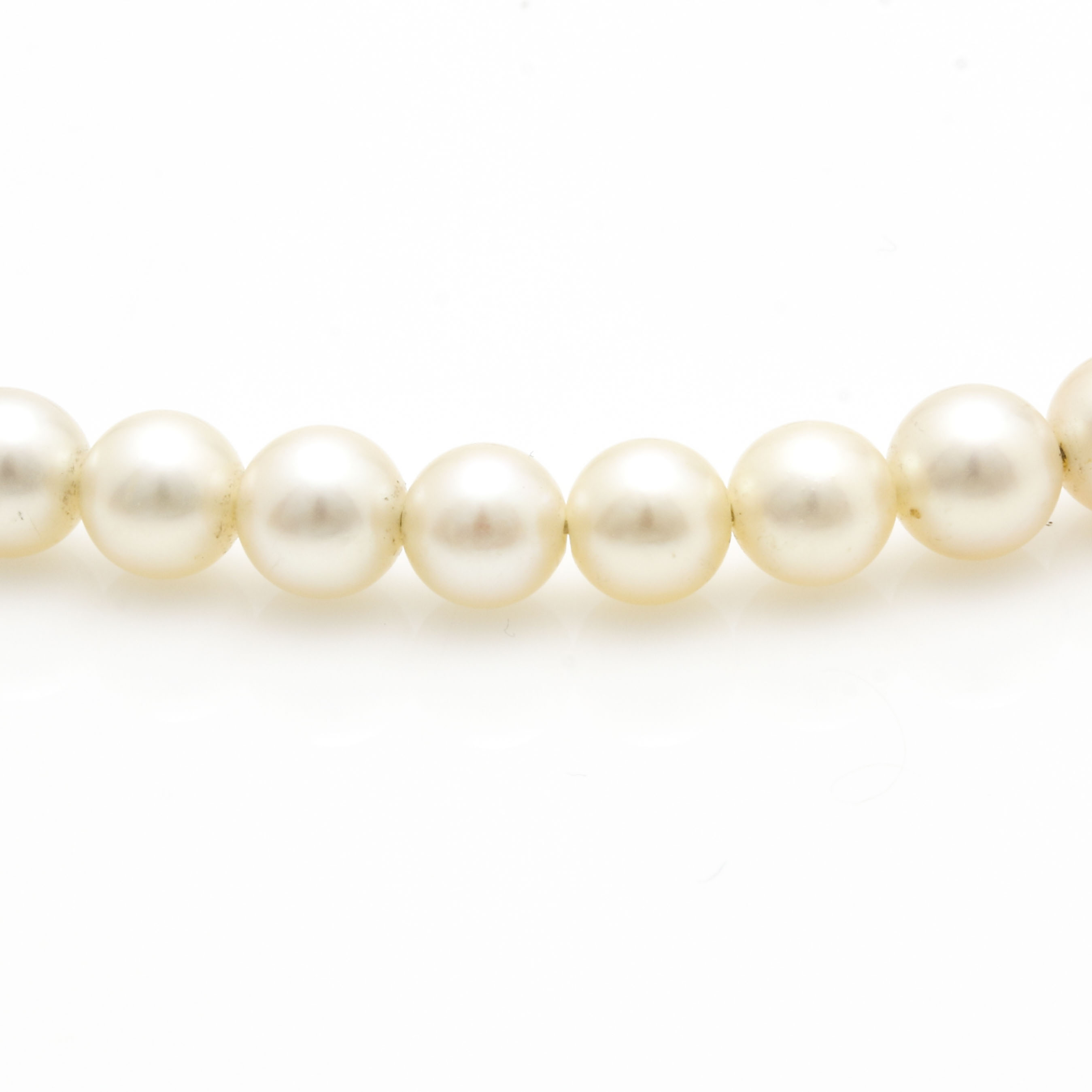 Mikimoto Pearl Choker Necklace with Sterling Silver Clasp