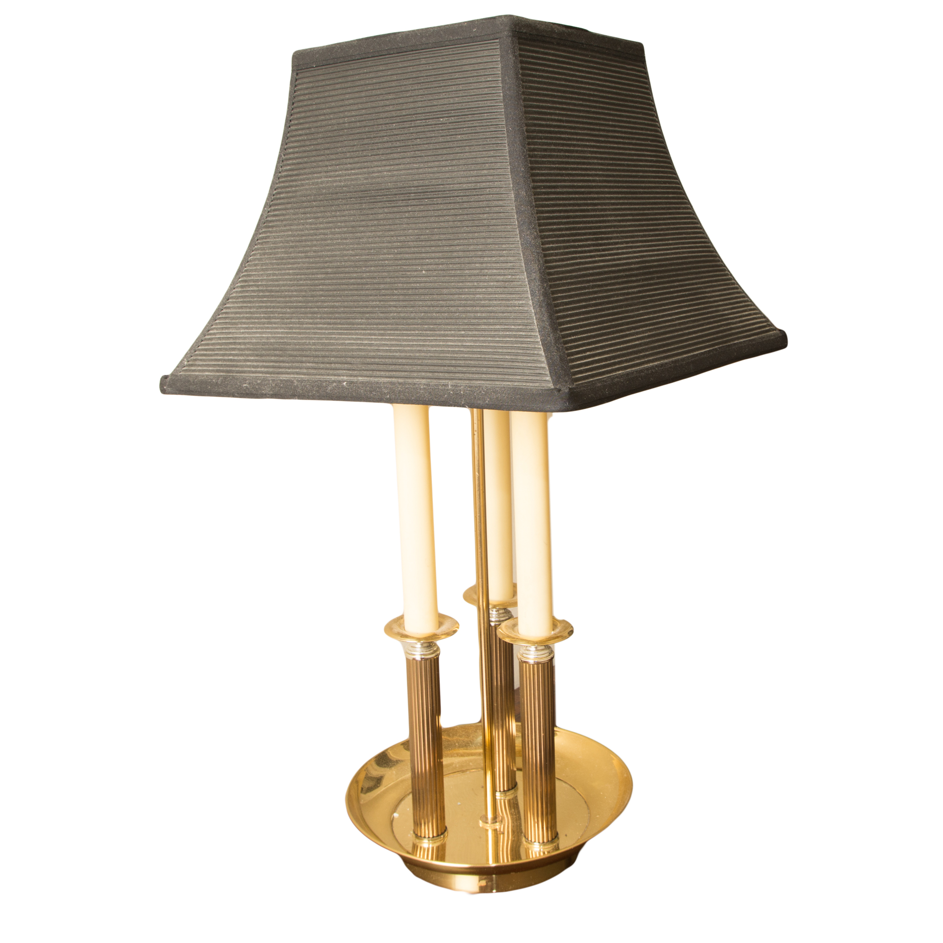 Vintage Brass Candlestick Table Lamp
