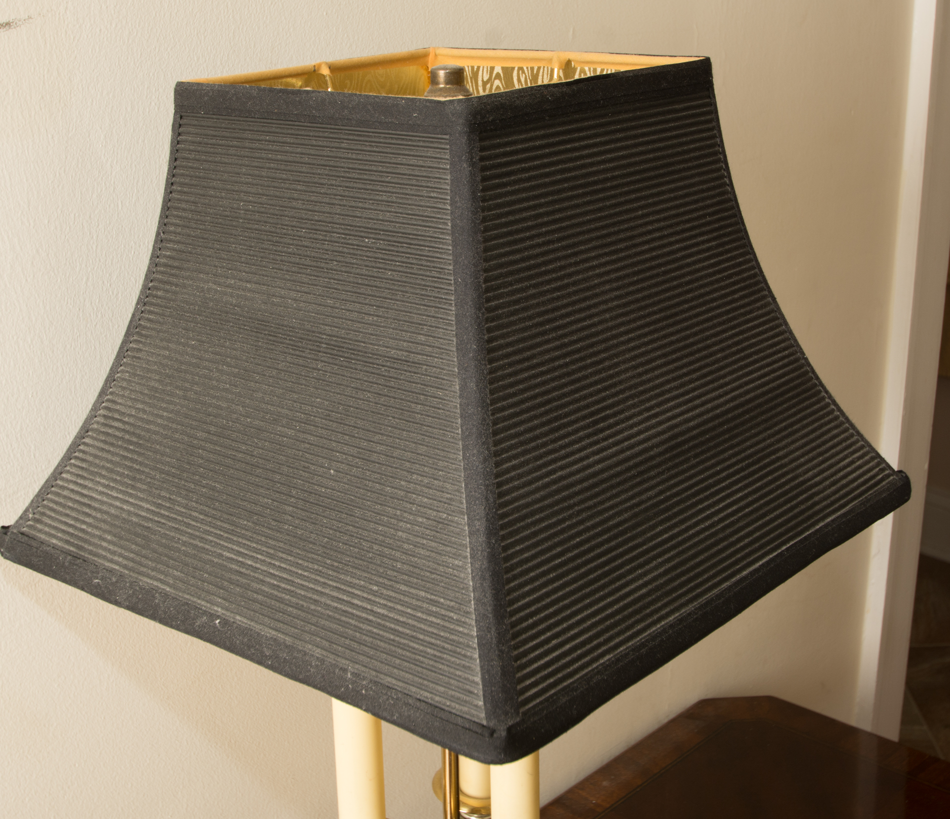 Vintage Brass Candlestick Table Lamp