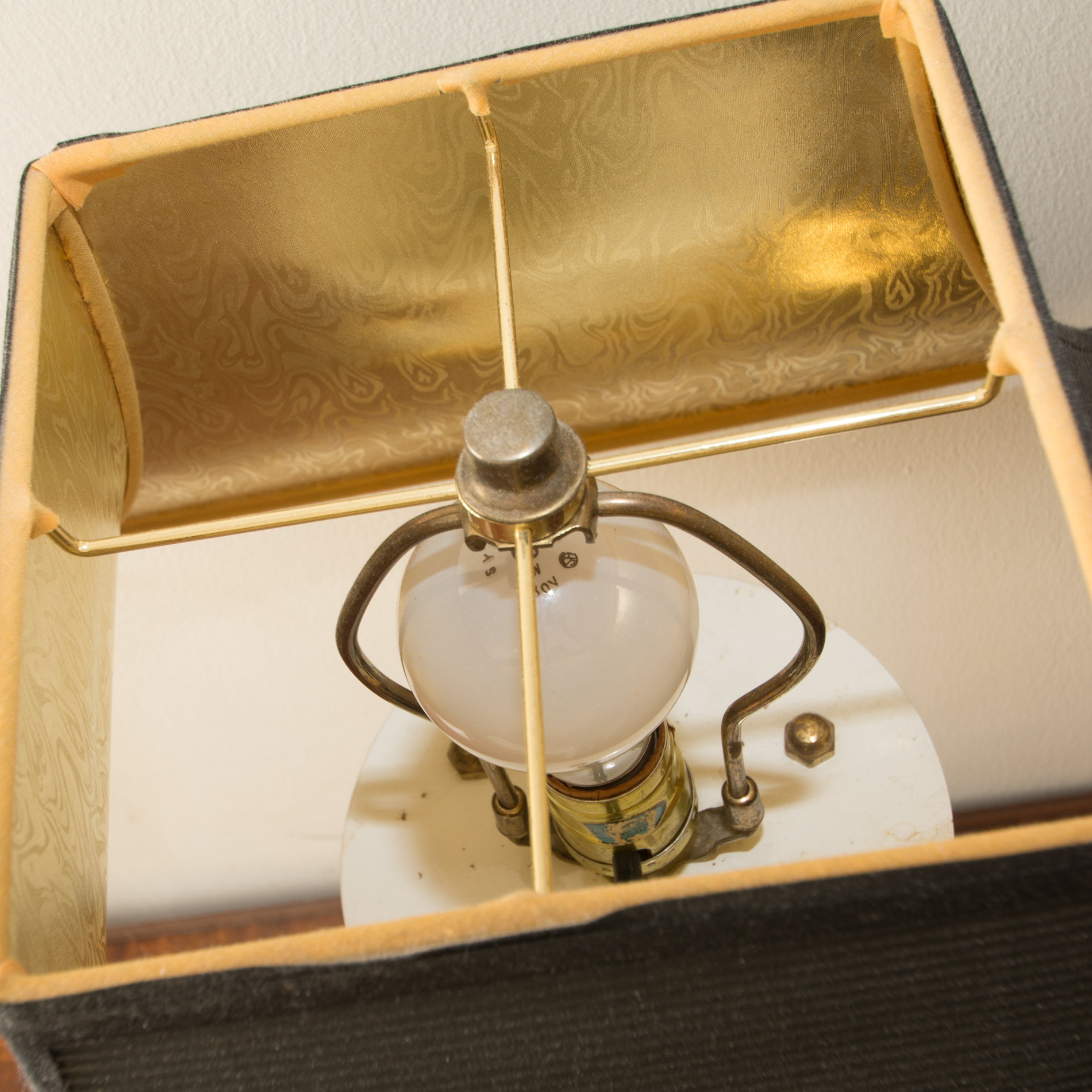 Vintage Brass Candlestick Table Lamp