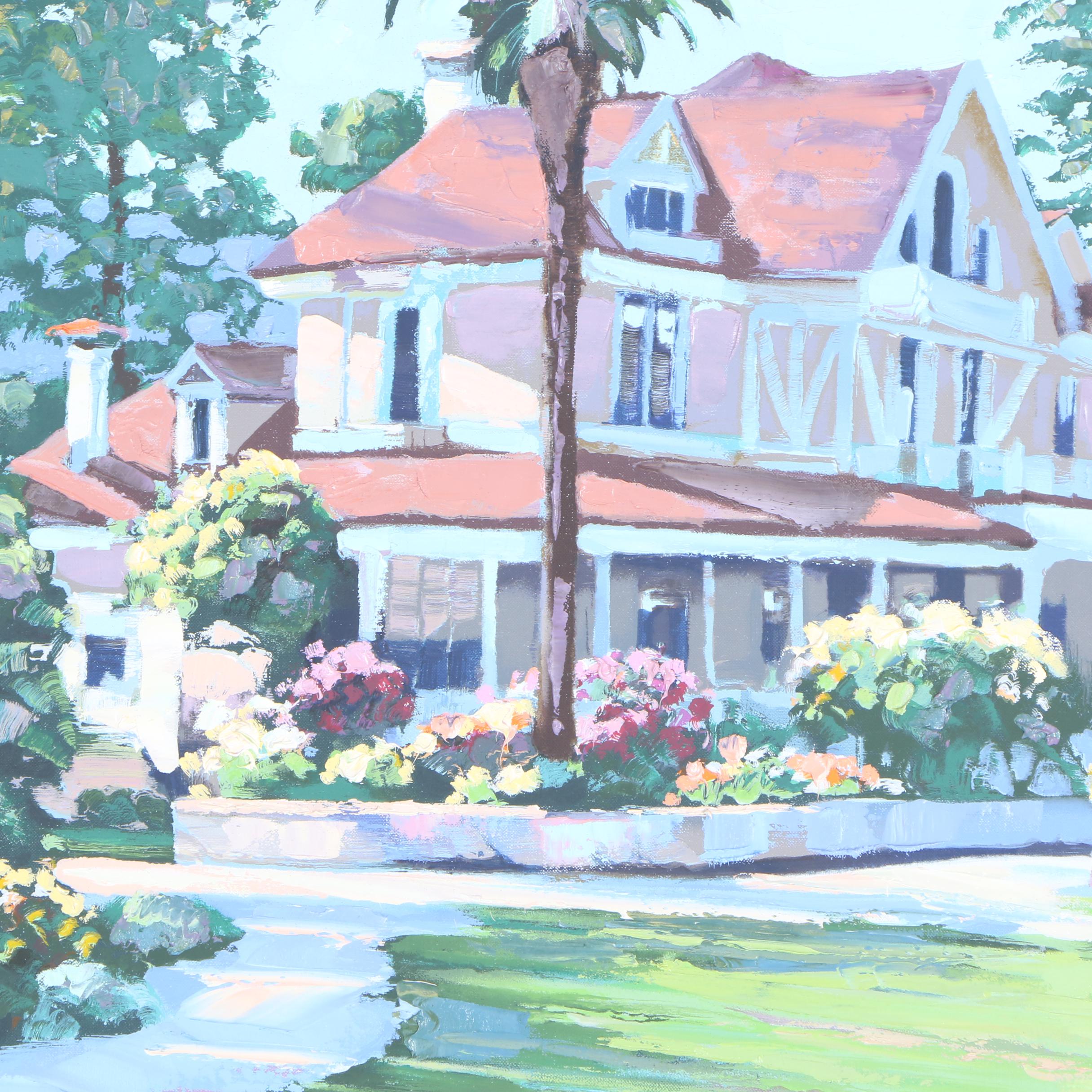 Howard Behrens Limited Edition Embellished Serigraph on Canvas "Napa Valley"