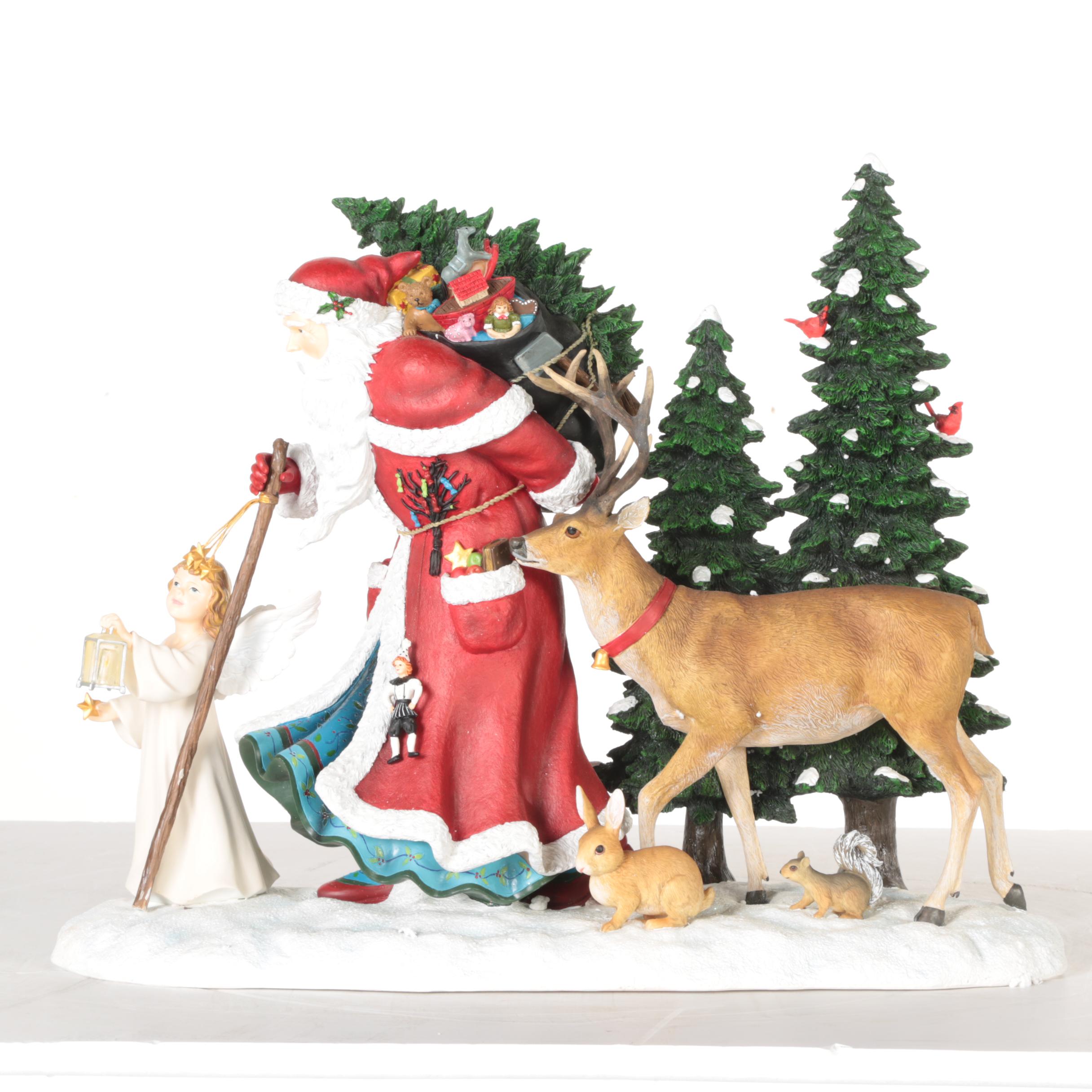 Pipka Santas "Guiding Light Santa" Holiday Display