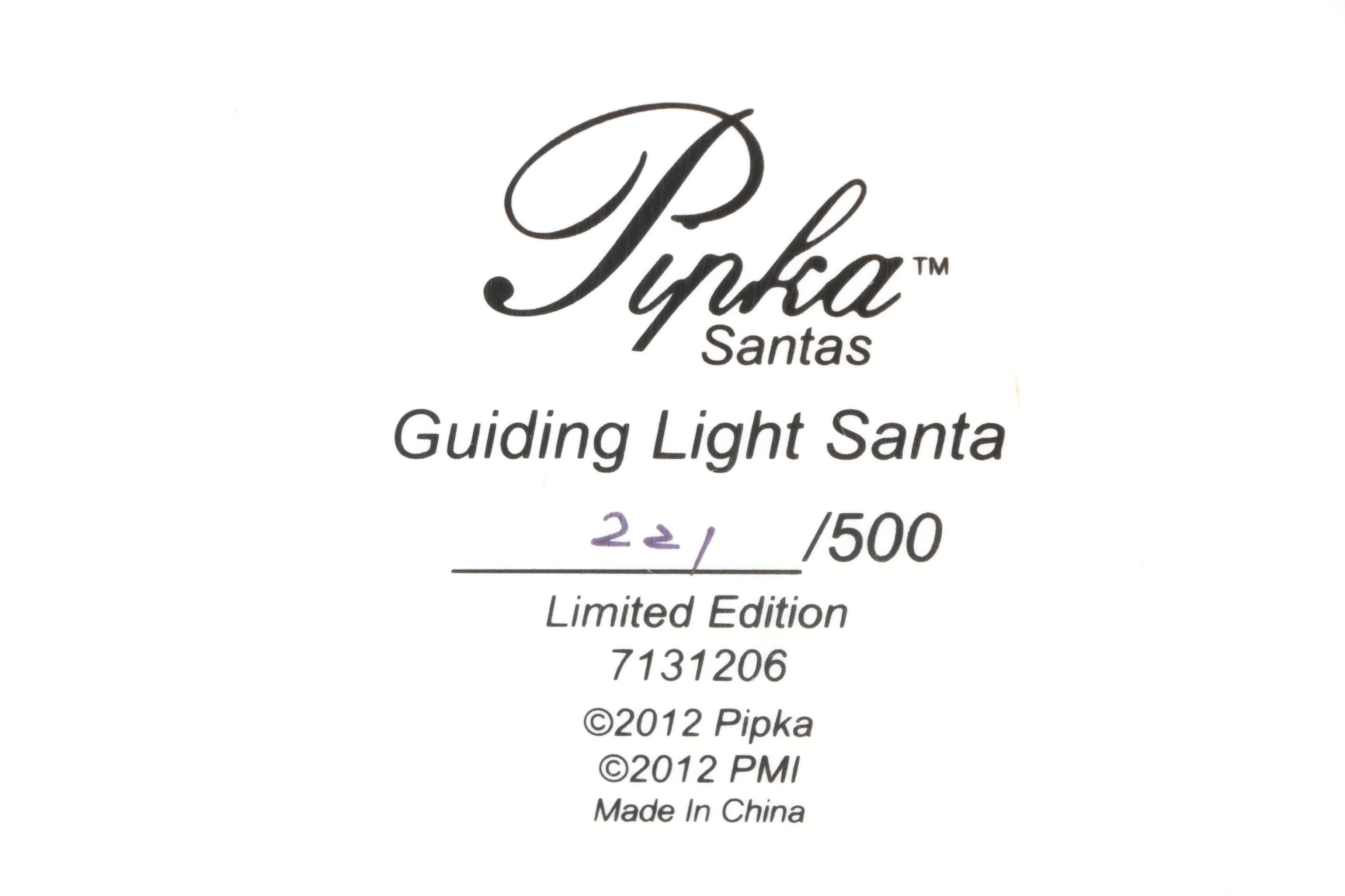 Pipka Santas "Guiding Light Santa" Holiday Display