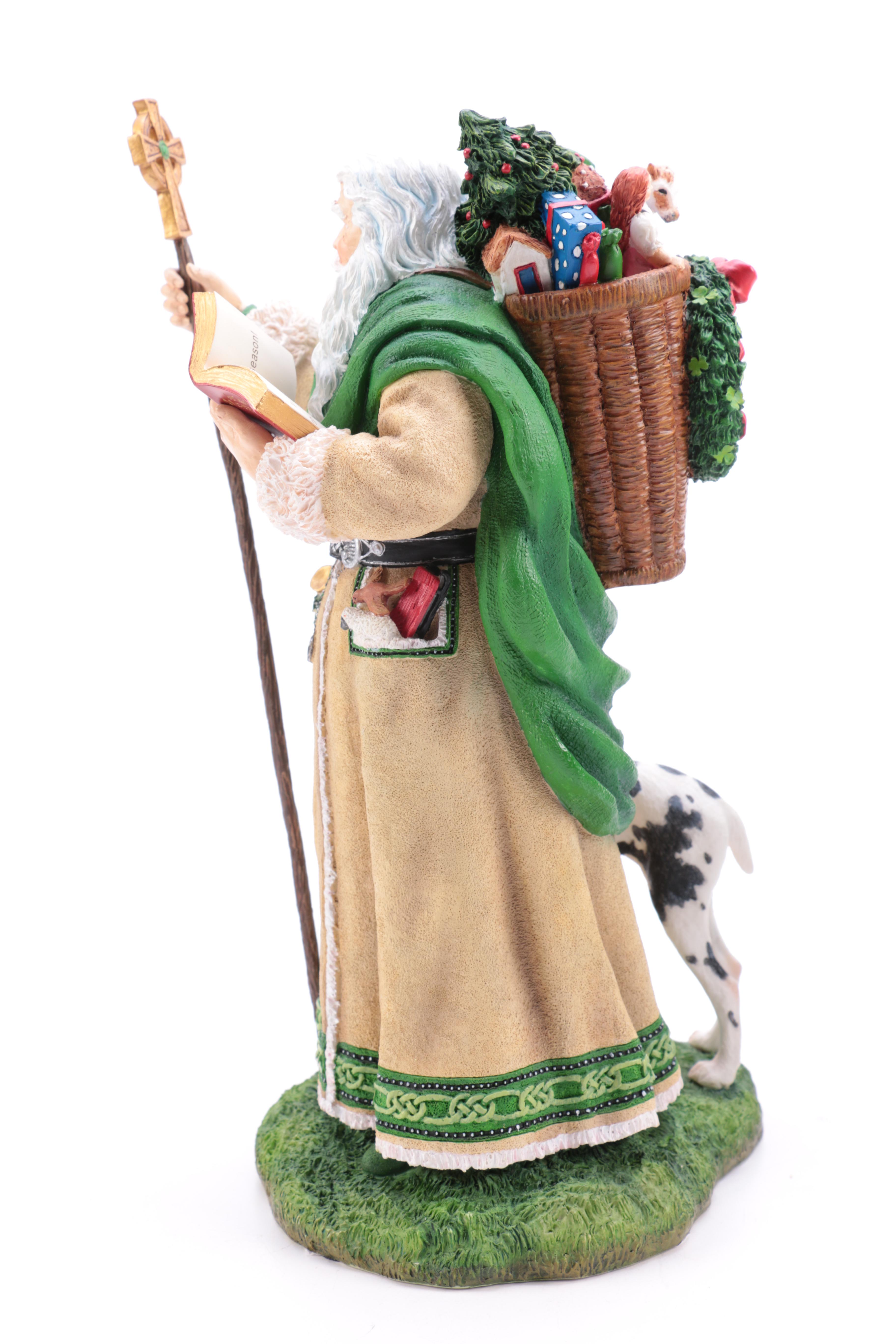 Pipka Limited Edition "Father Christmas of Ireland" and  "The Irish Santa" Figurines