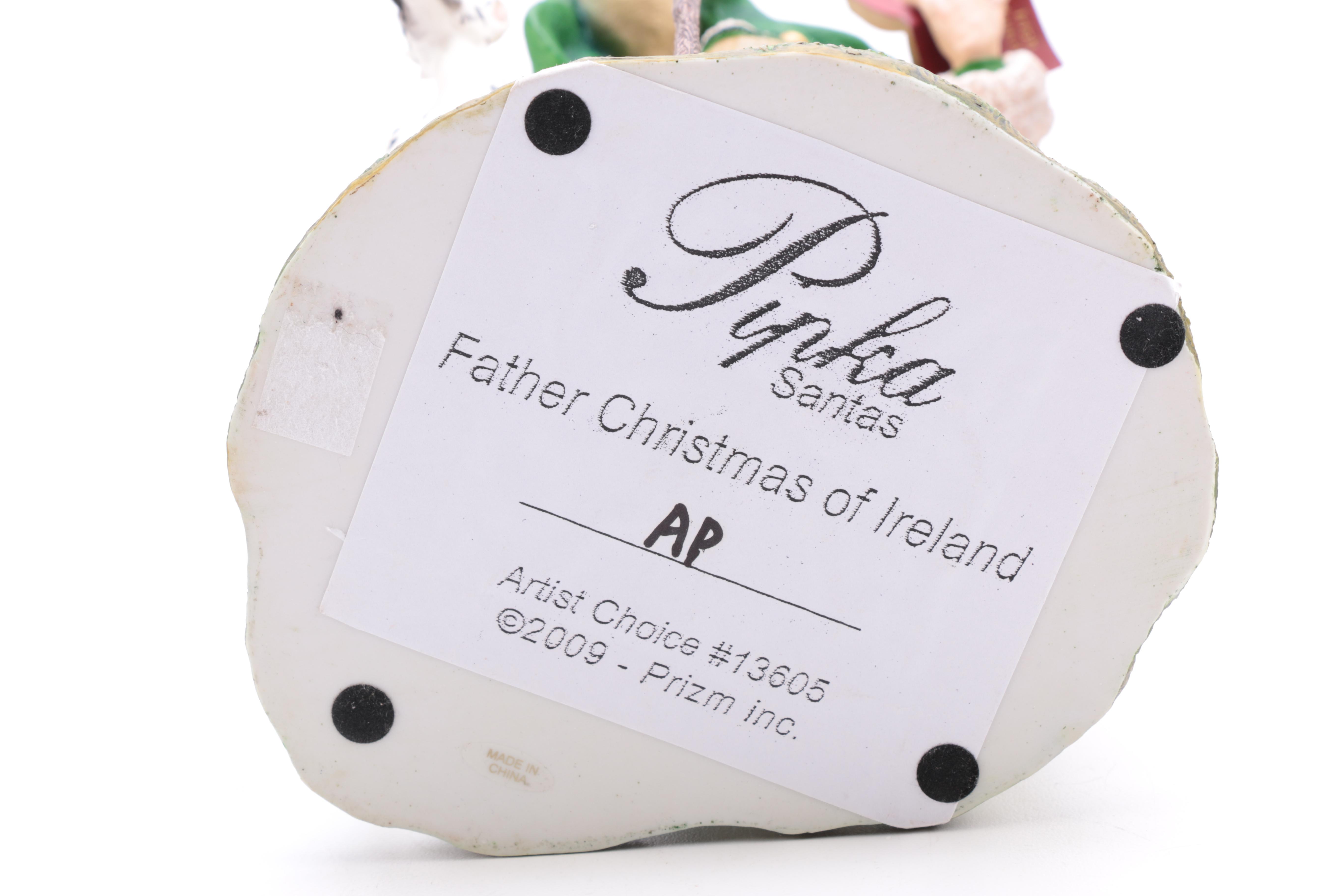 Pipka Limited Edition "Father Christmas of Ireland" and  "The Irish Santa" Figurines