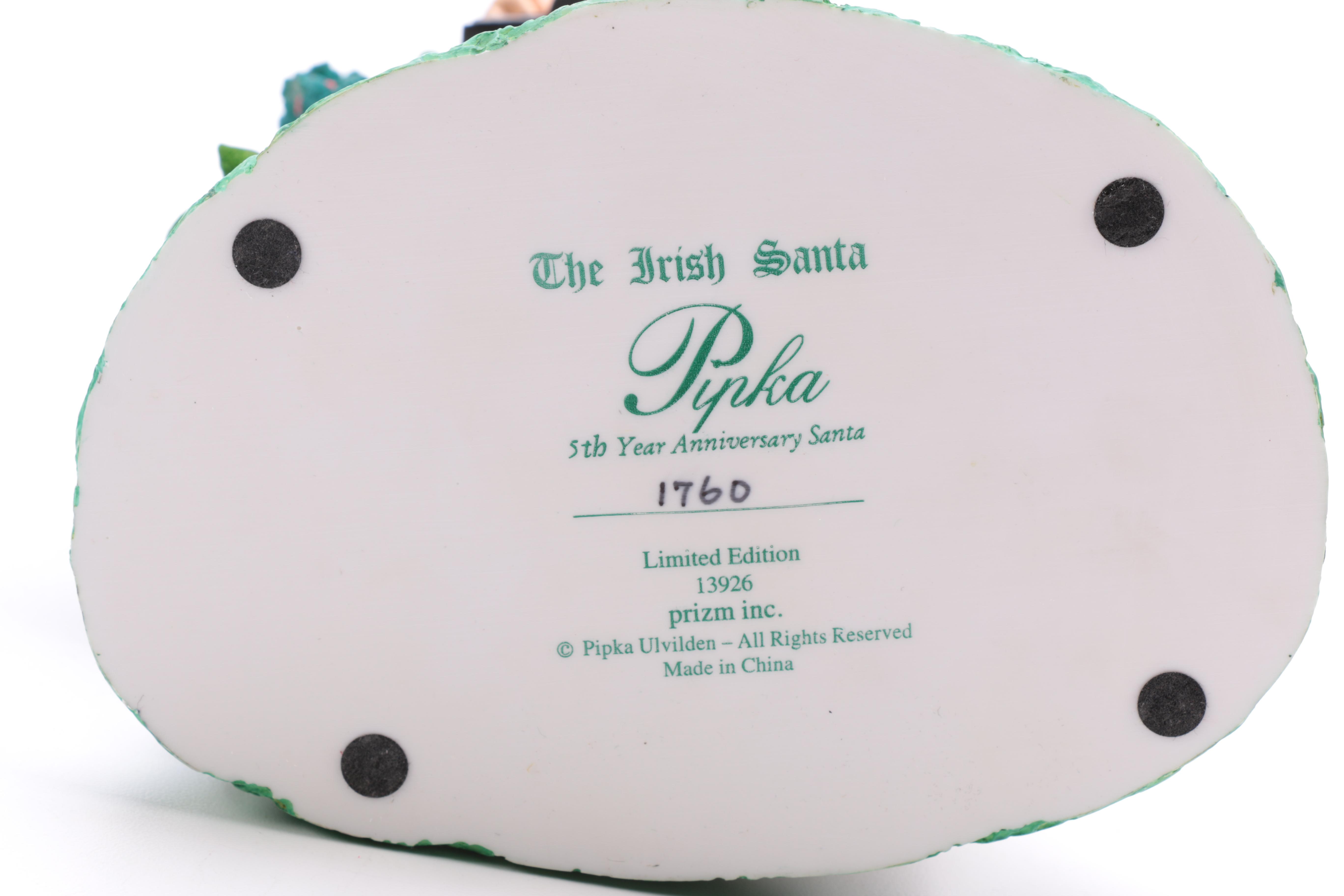 Pipka Limited Edition "Father Christmas of Ireland" and  "The Irish Santa" Figurines