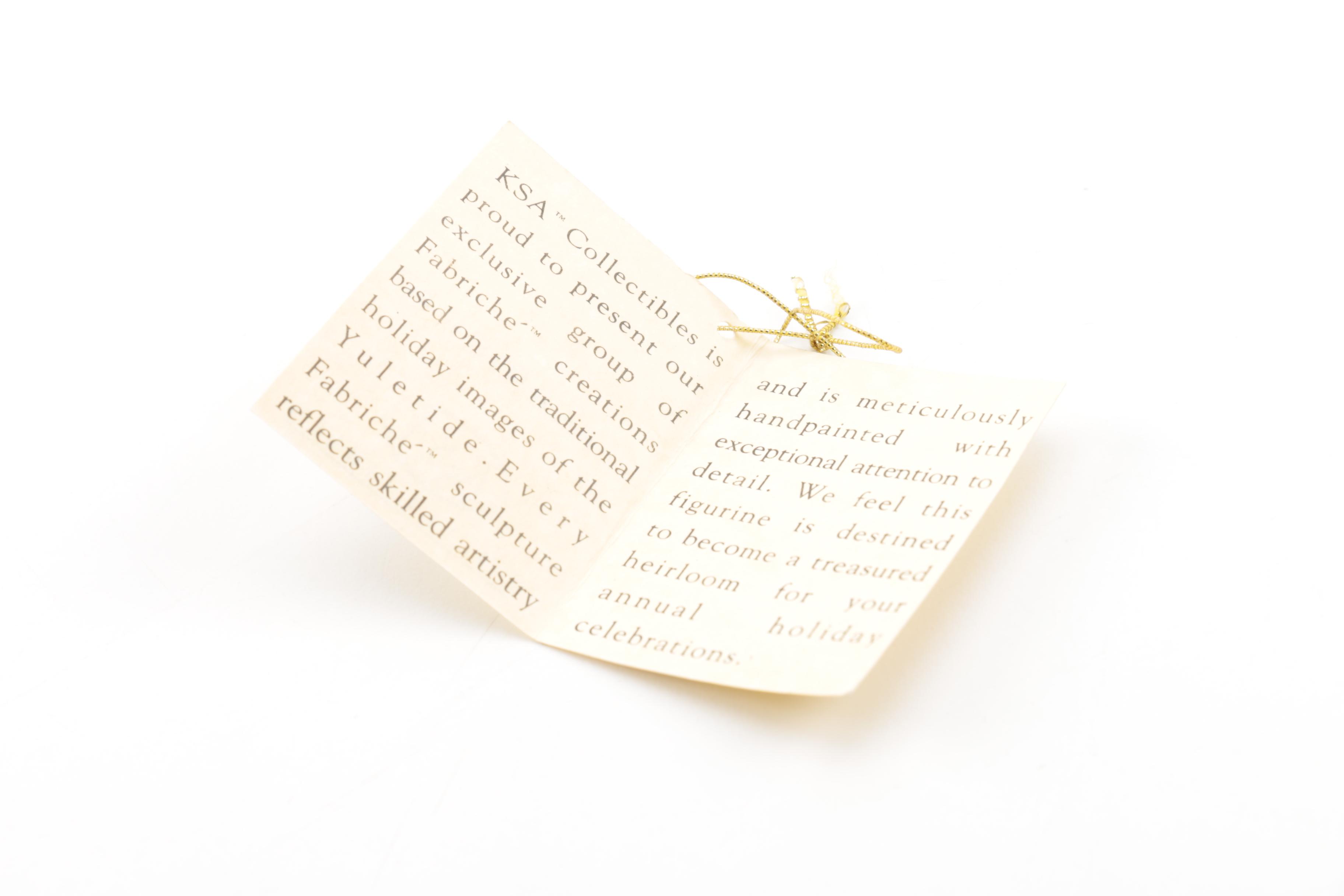 Kurt S. Adler Fabriché Collection Figurines