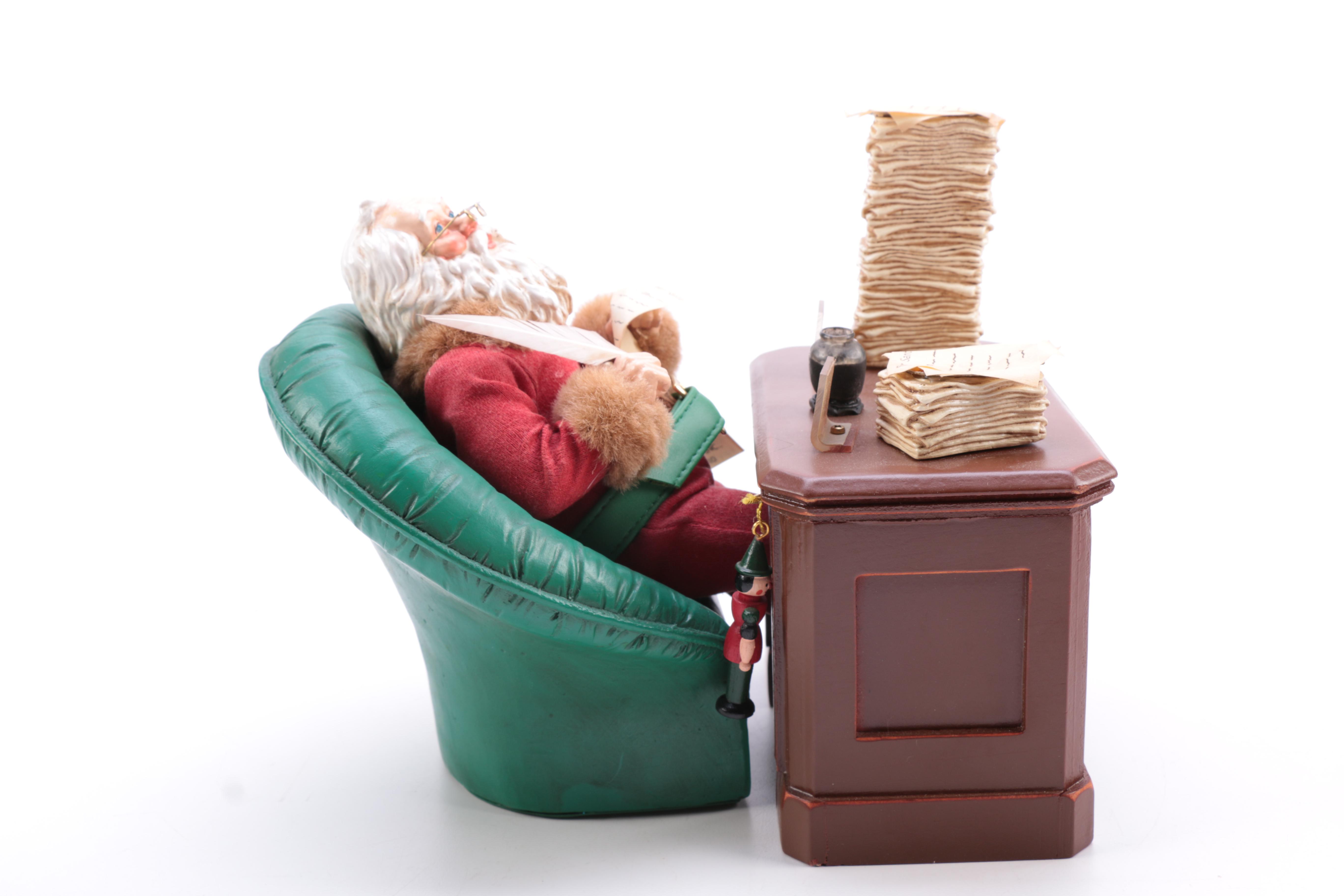 Assorted Santa Claus Figurines Including Clothtique Santas by Possible Dreams