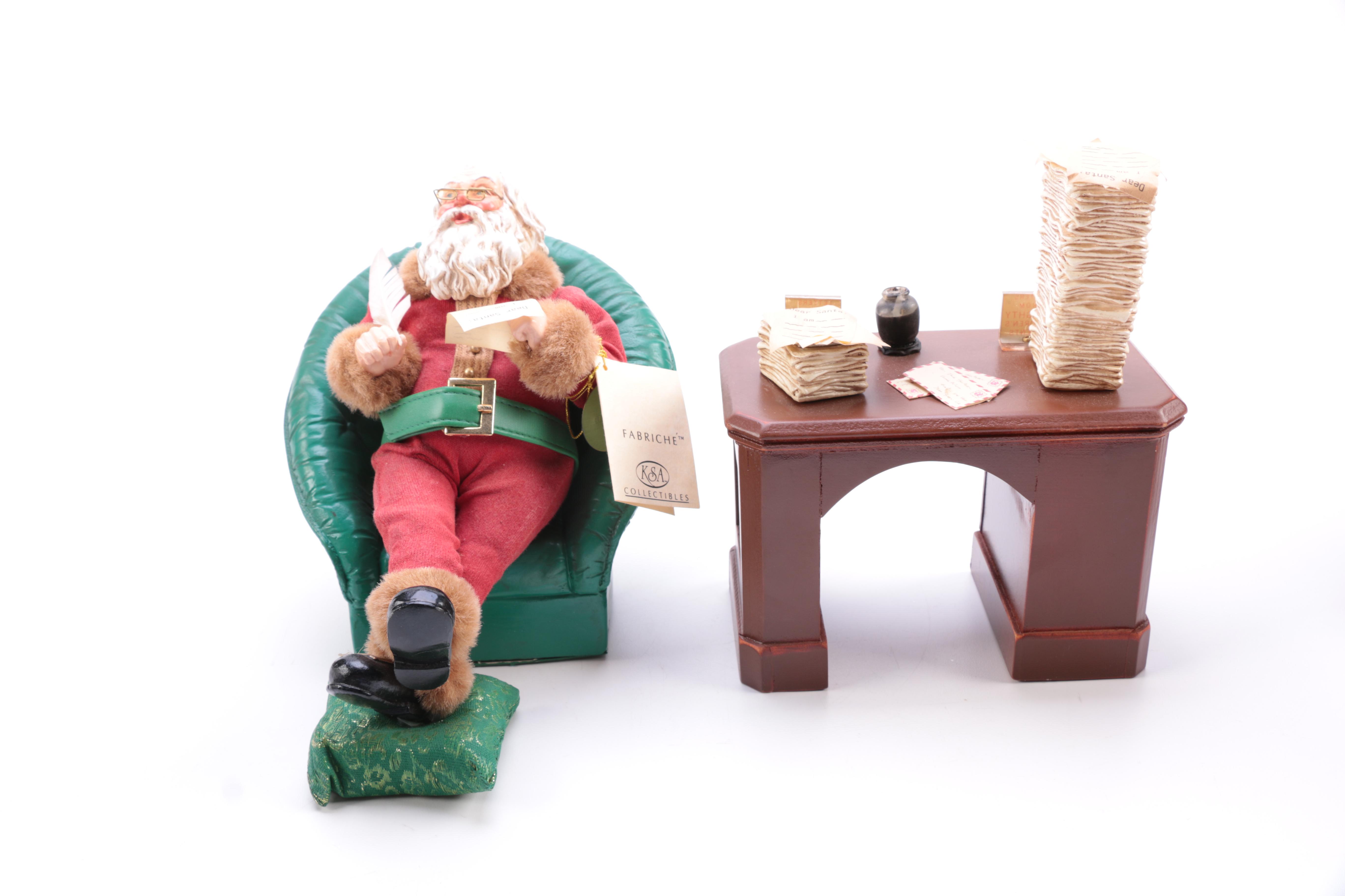 Assorted Santa Claus Figurines Including Clothtique Santas by Possible Dreams